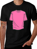 Black Tee with Pink Graphic Design