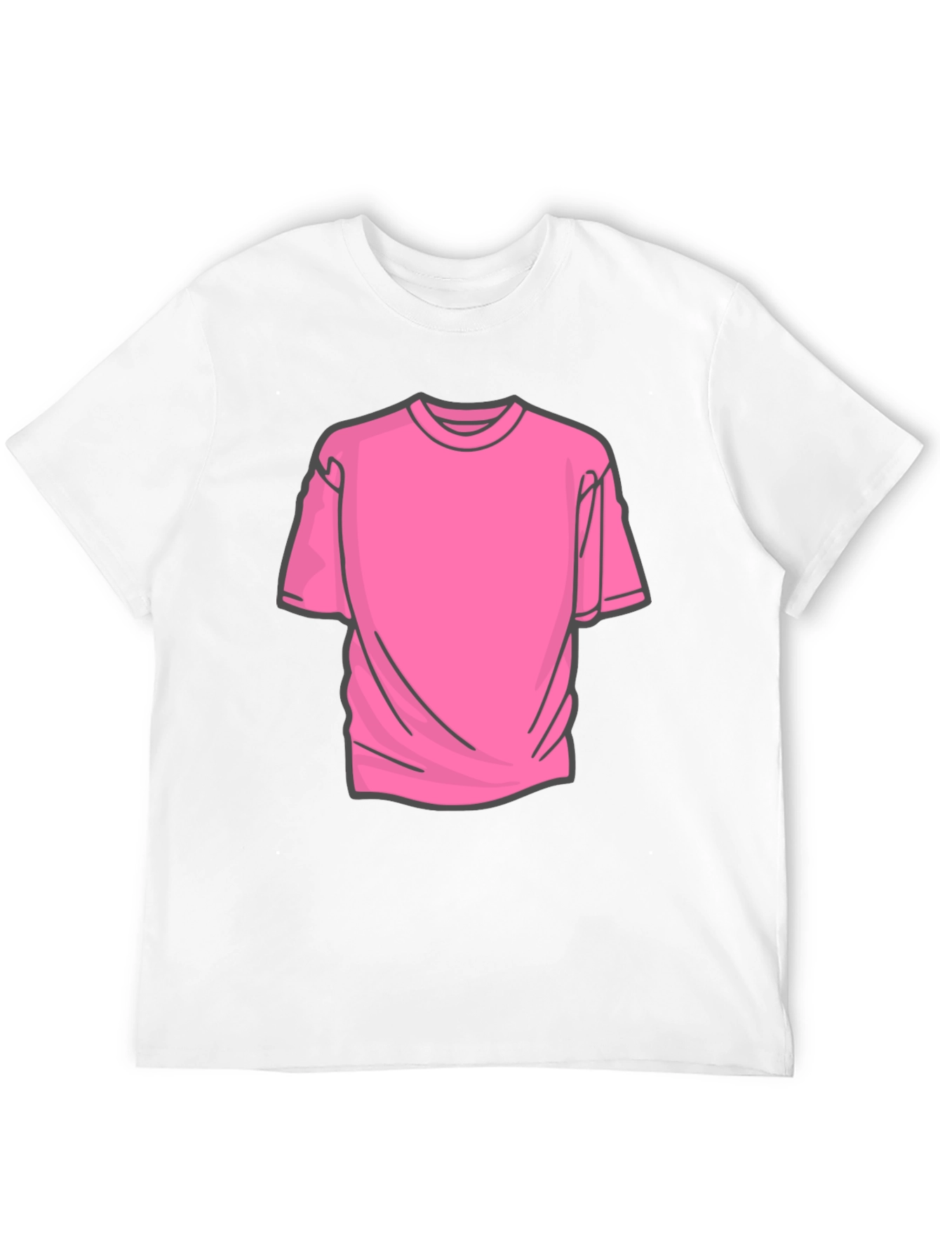 Black Tee with Pink Graphic Design