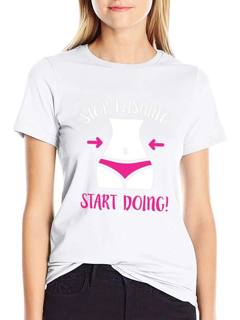 Stop Wishing T-Shirt Funny Gym Motivation Tee