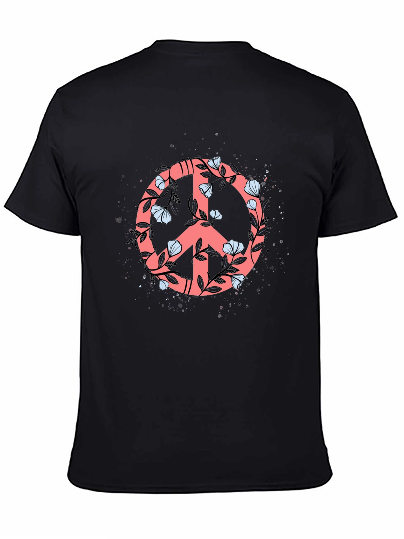 Floral Peace Sign Graphic Tee - Stylish Casual Top