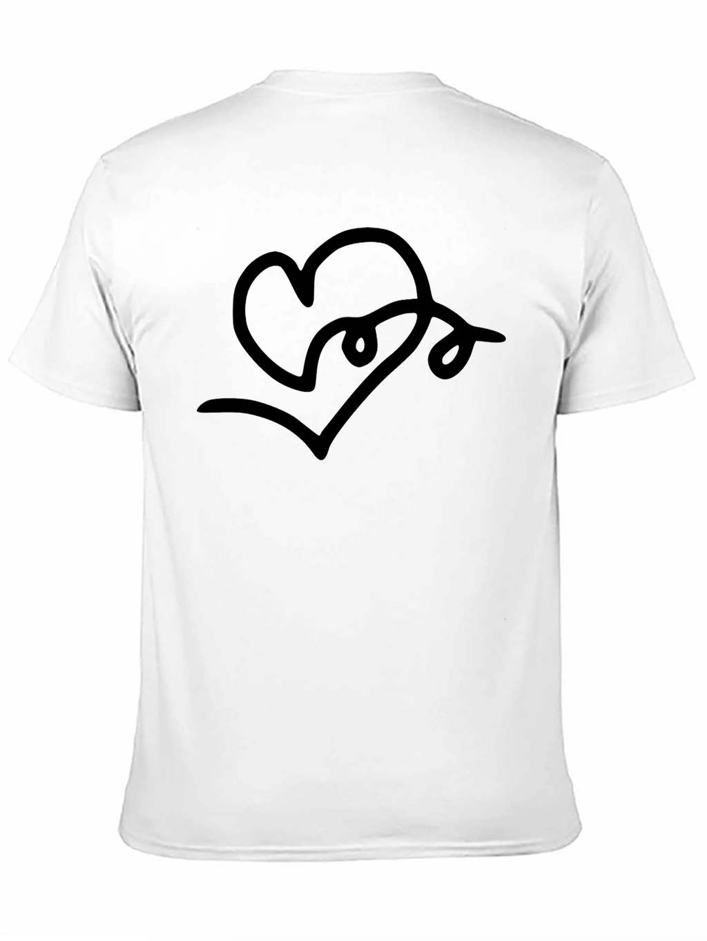 Abstract Heart Line Art T-Shirt - Modern Graphic Tee