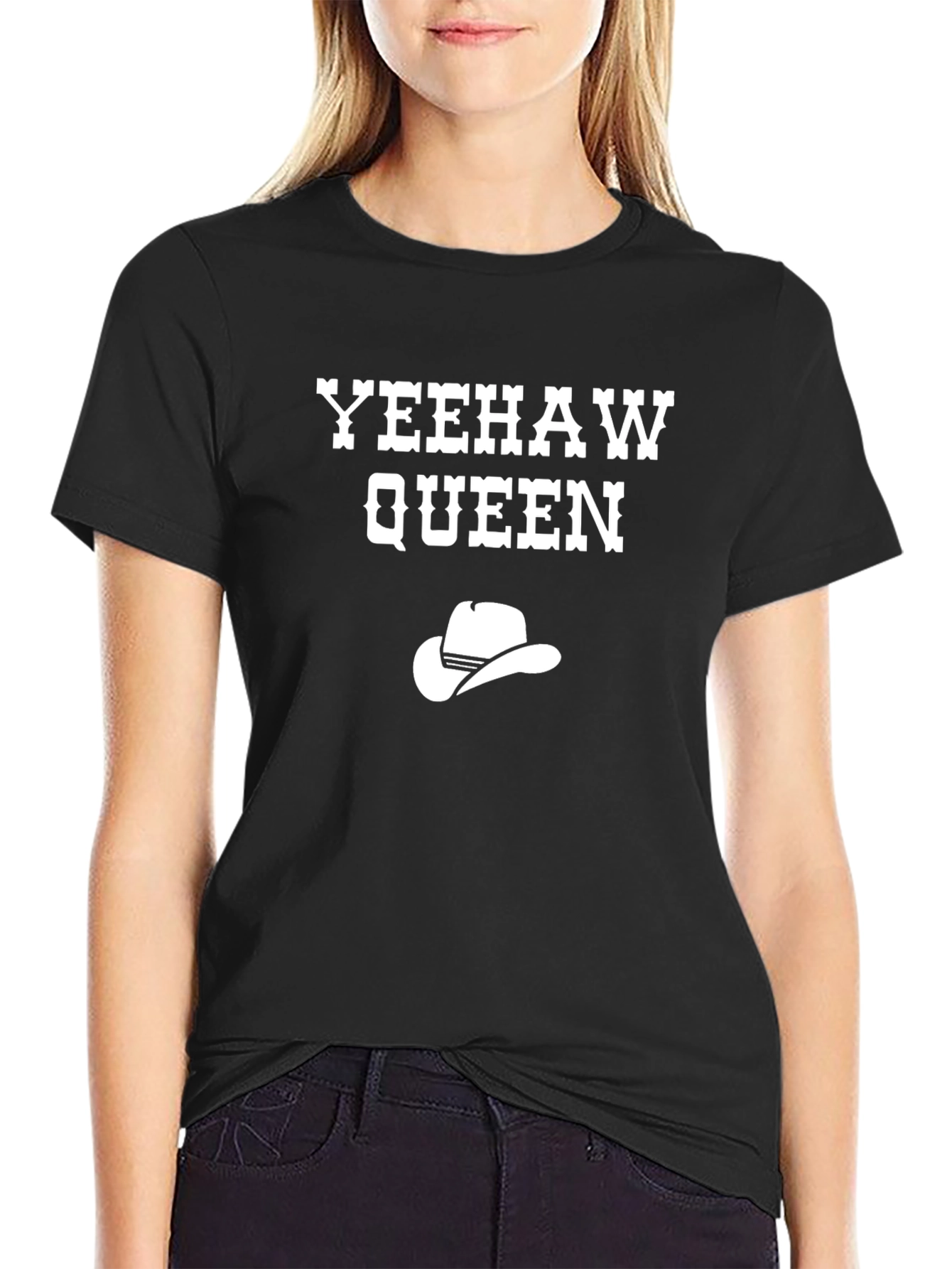 Yeehaw Queen T-Shirt - Western Style Cowboy Hat Graphic Tee