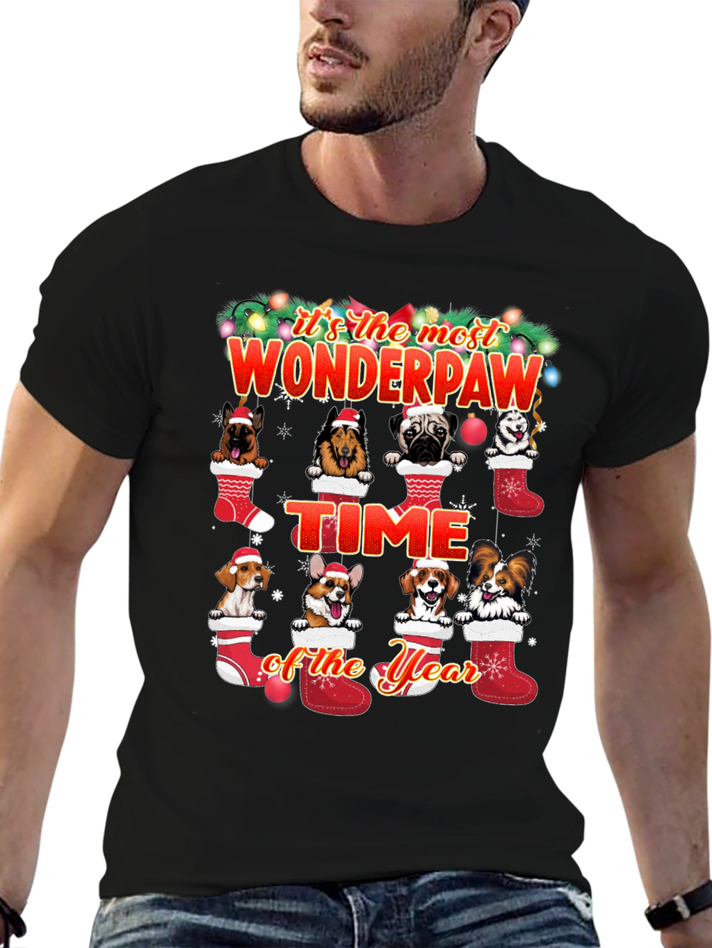 Wonderpaw Christmas Dog T-Shirt