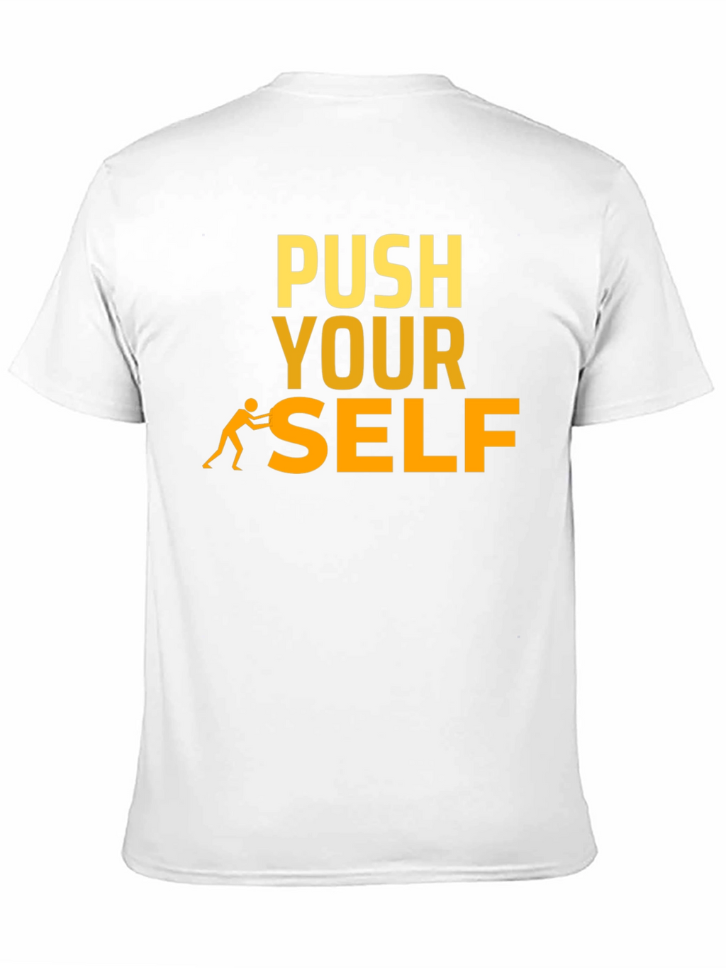 Push Yourself Graphic Tee - Motivational Black T-Shirt