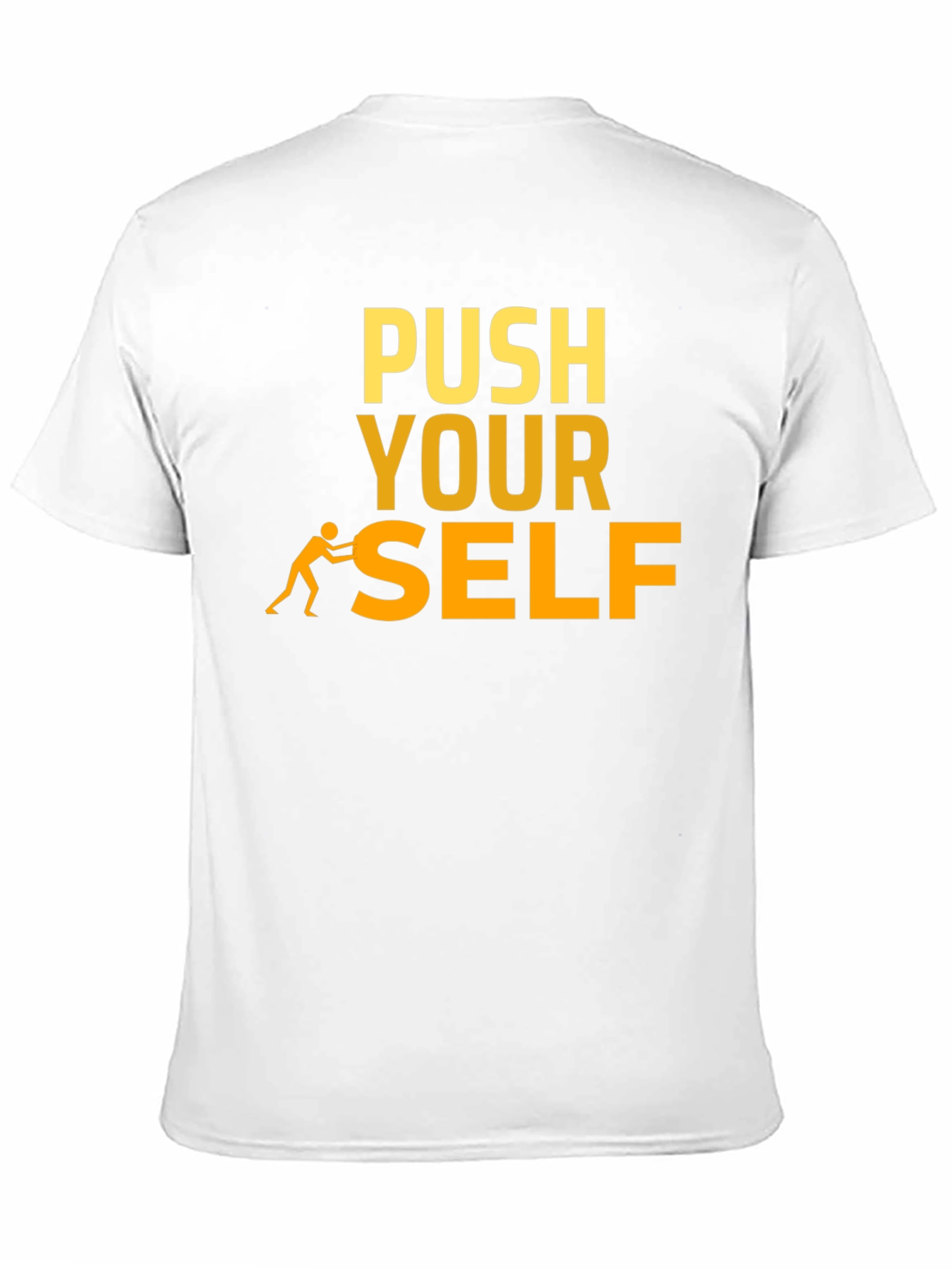Push Yourself Graphic Tee - Motivational Black T-Shirt