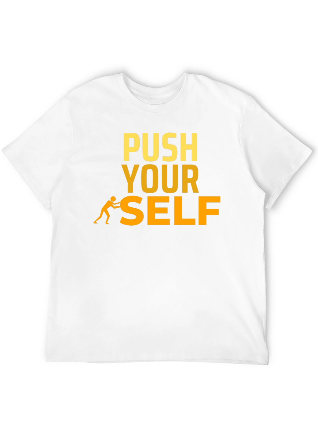 Push Yourself Graphic Tee - Motivational Black T-Shirt
