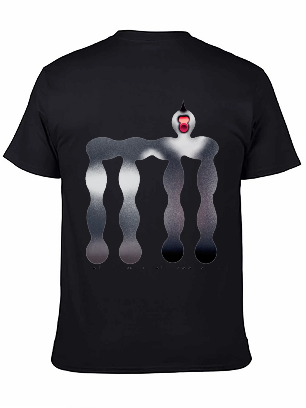 Abstract Figure Graphic Black T-Shirt