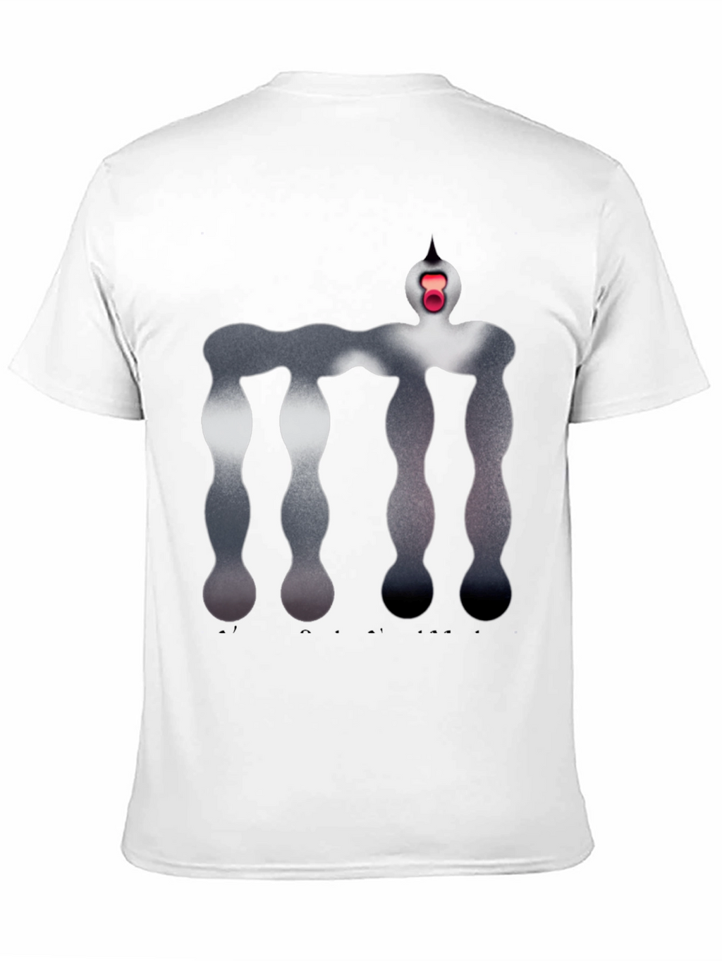 Abstract Figure Graphic Black T-Shirt