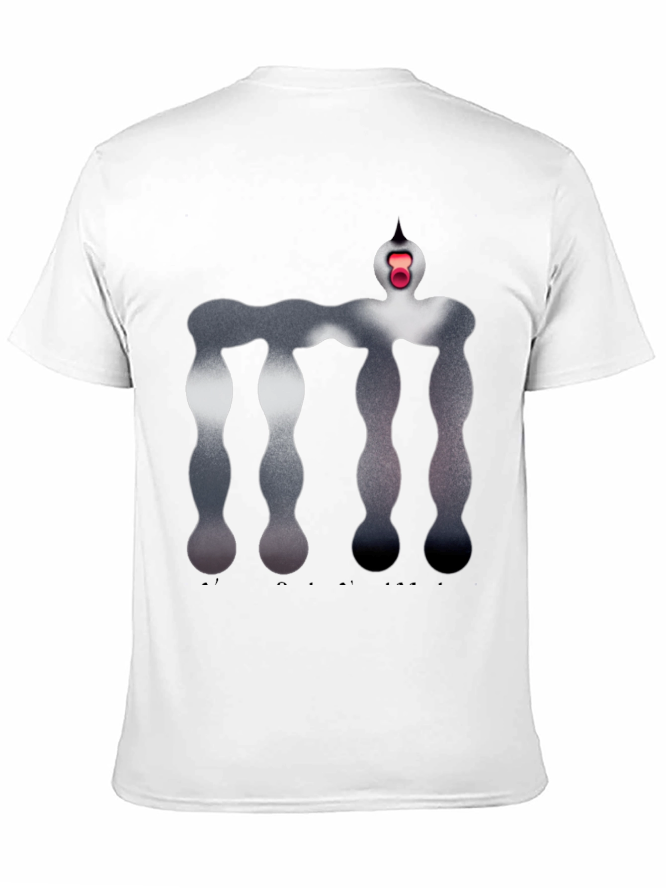 Abstract Figure Graphic Black T-Shirt