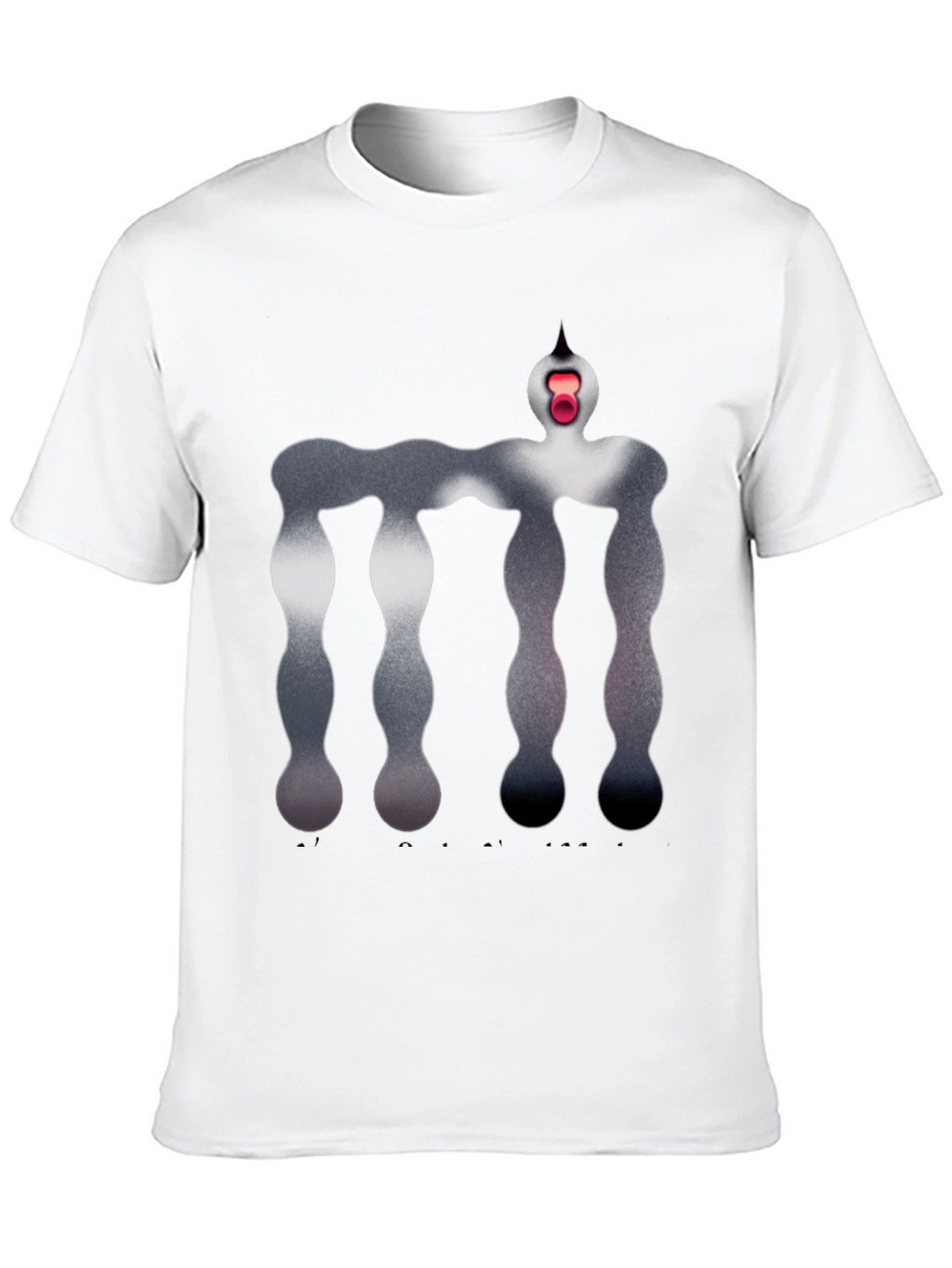 Abstract Figure Graphic Black T-Shirt