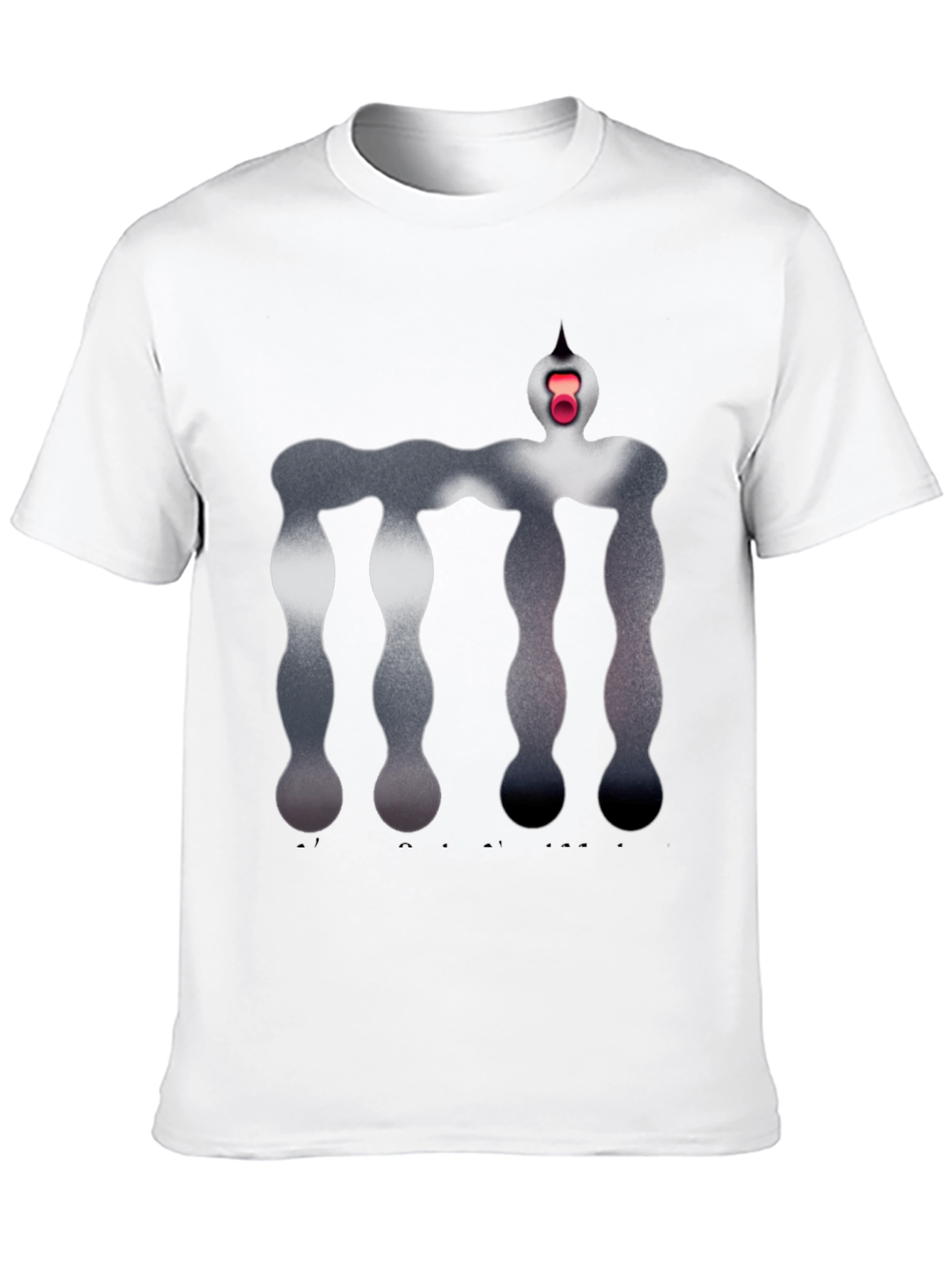 Abstract Figure Graphic Black T-Shirt