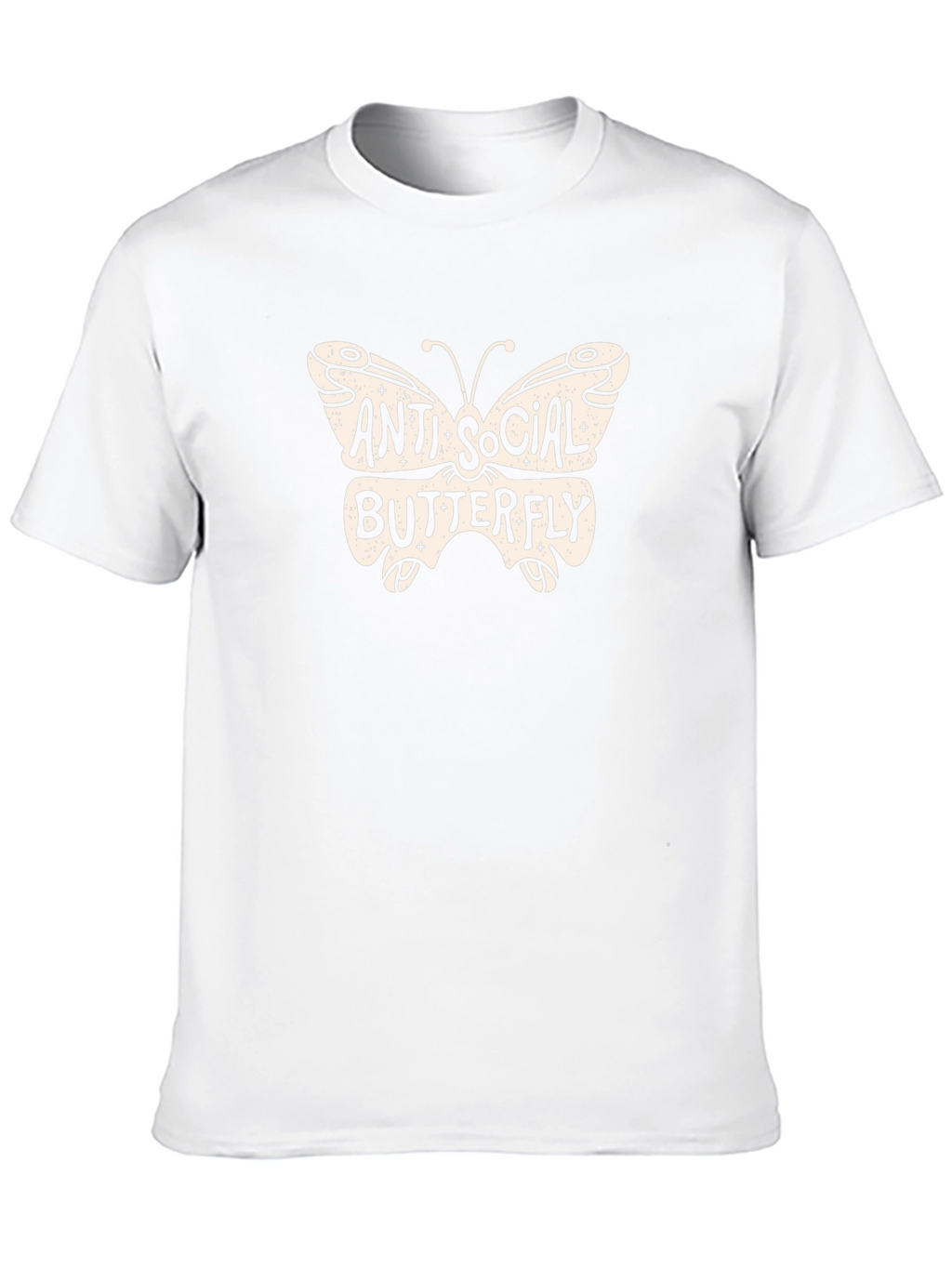 Anti-Social Butterfly Graphic Tee - Trendy Comfort
