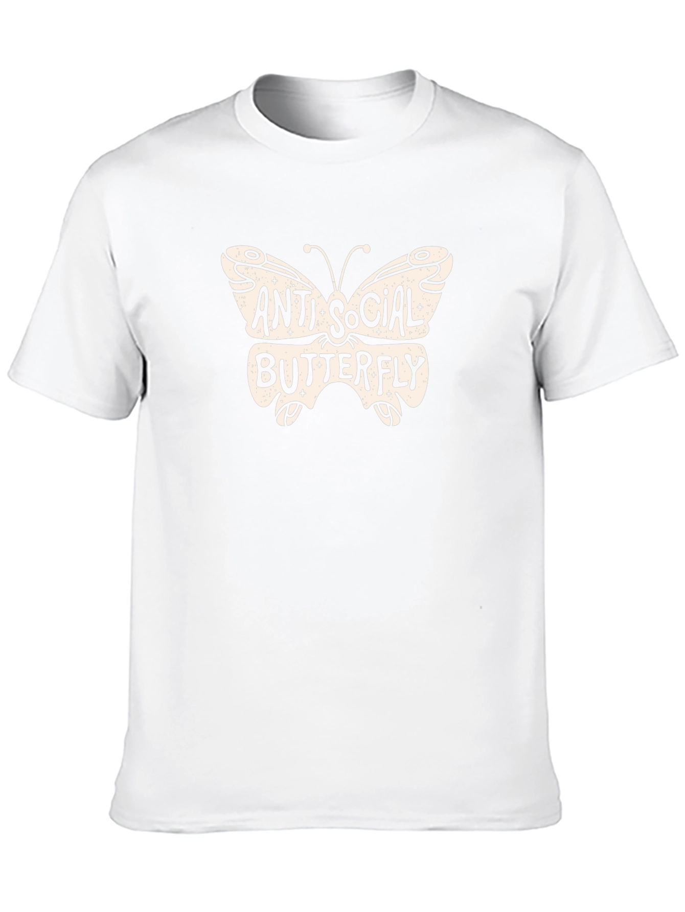 Anti-Social Butterfly Graphic Tee - Trendy Comfort