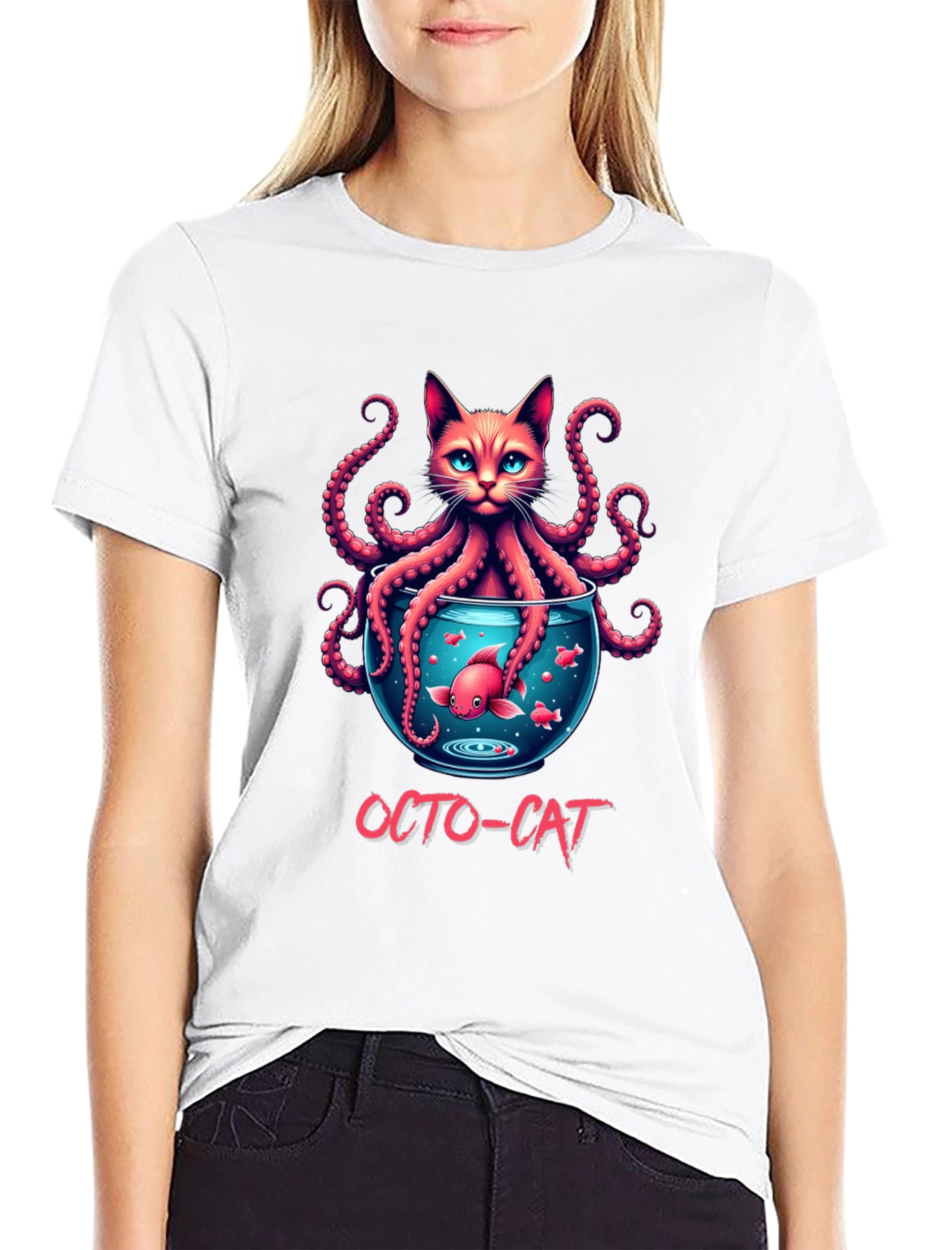 Octo-Cat Graphic T-Shirt - Unique Design