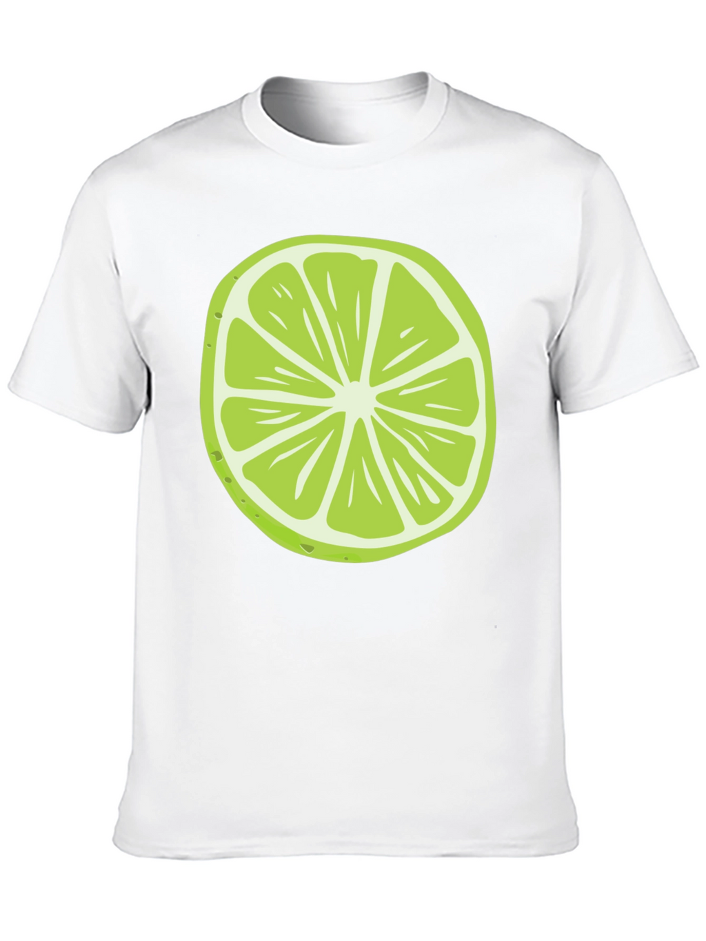 Lime Slice Graphic Tee - Black Cotton T-Shirt