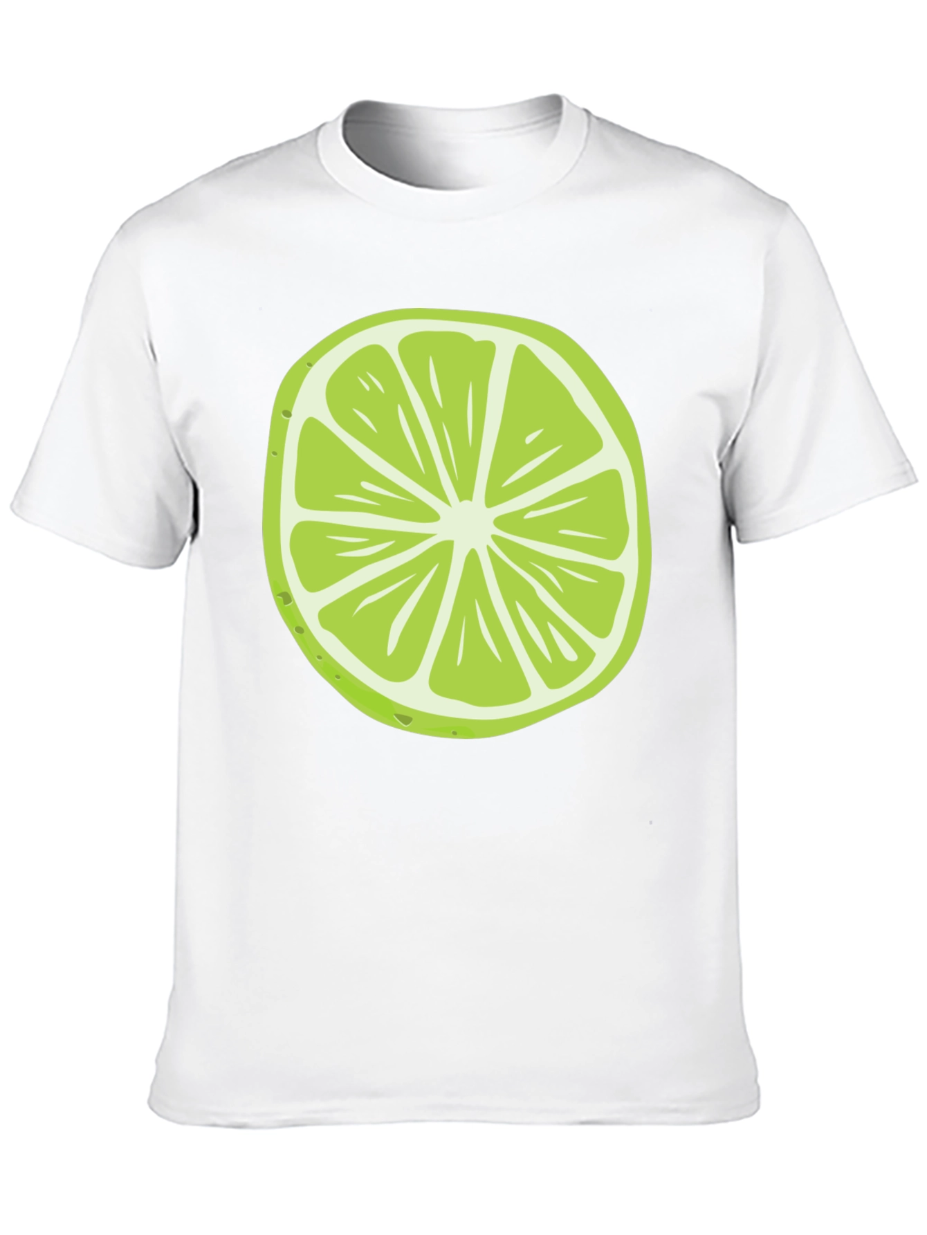 Lime Slice Graphic Tee - Black Cotton T-Shirt