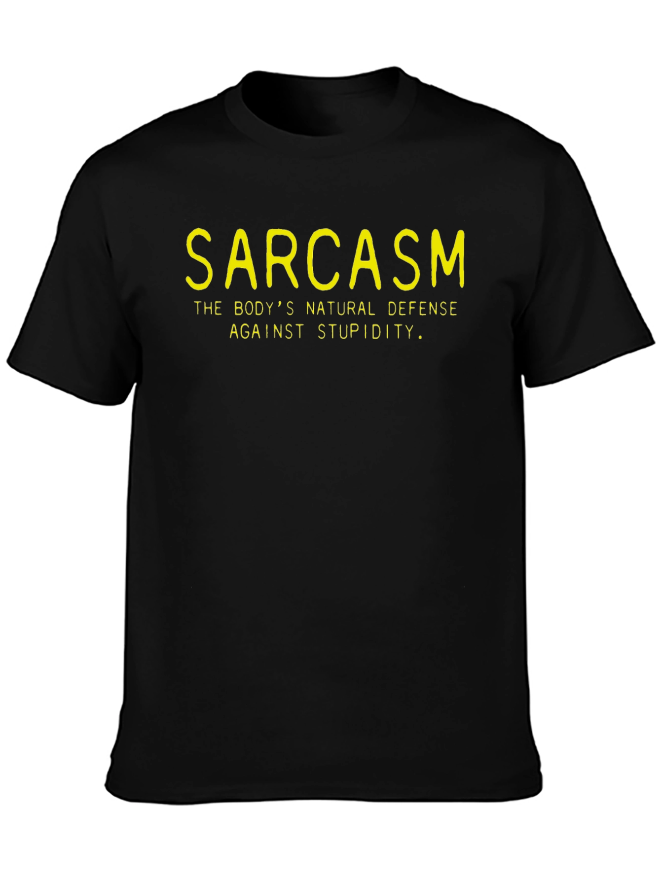 Sarcasm Defense T-Shirt - Black Graphic Tee