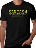 Sarcasm Defense T-Shirt - Black Graphic Tee
