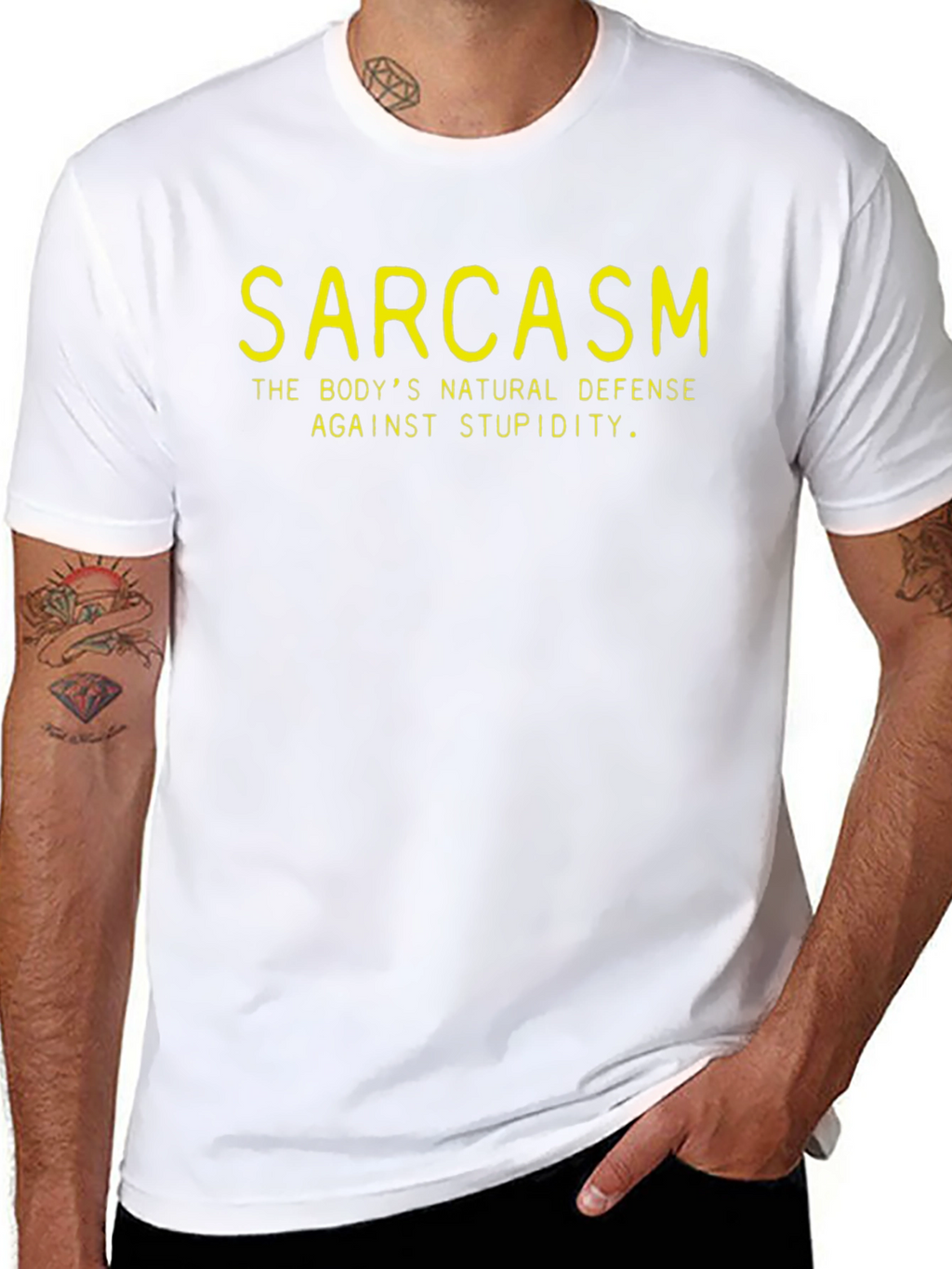Sarcasm Defense T-Shirt - Black Graphic Tee