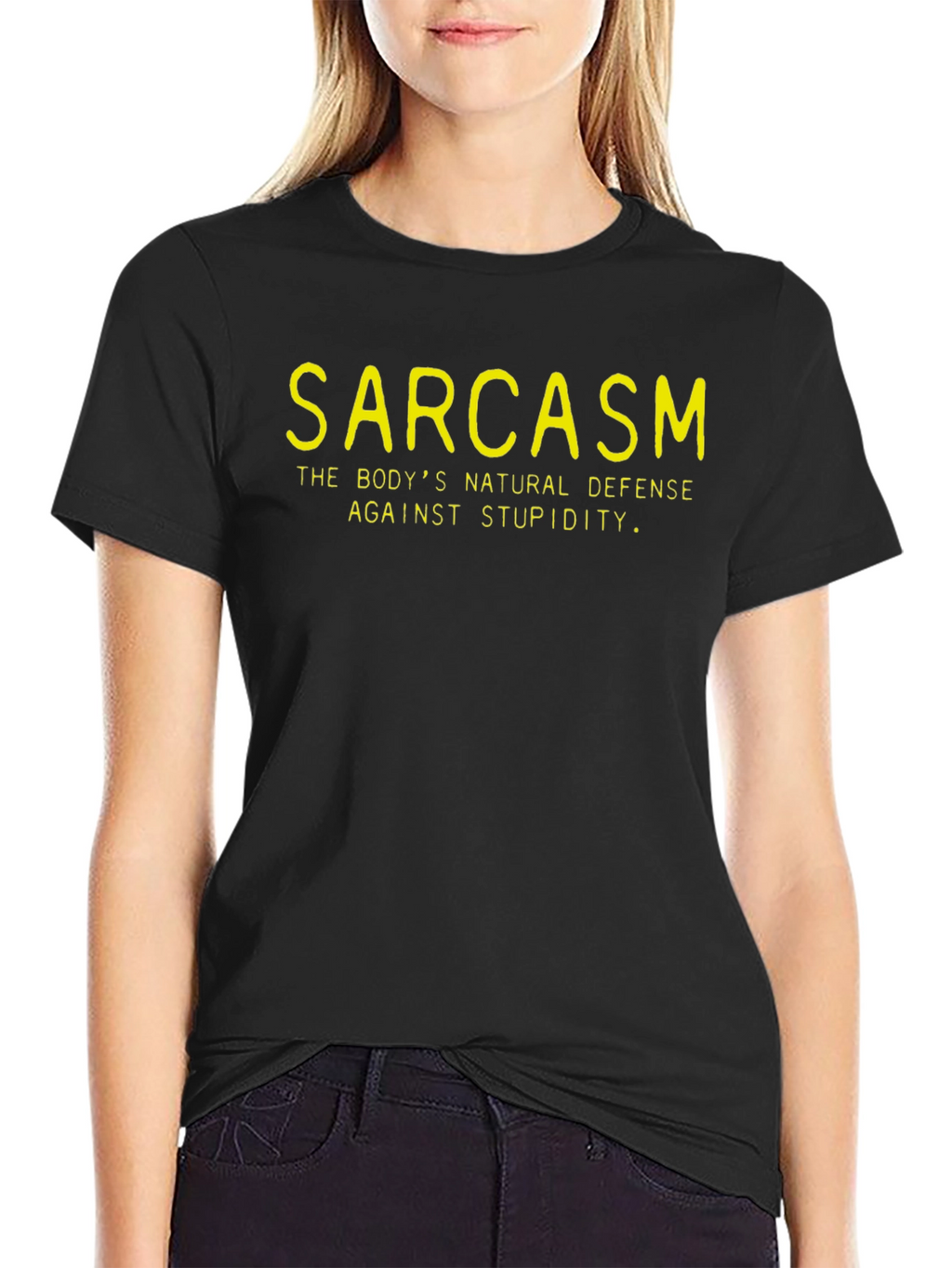 Sarcasm Defense T-Shirt - Black Graphic Tee