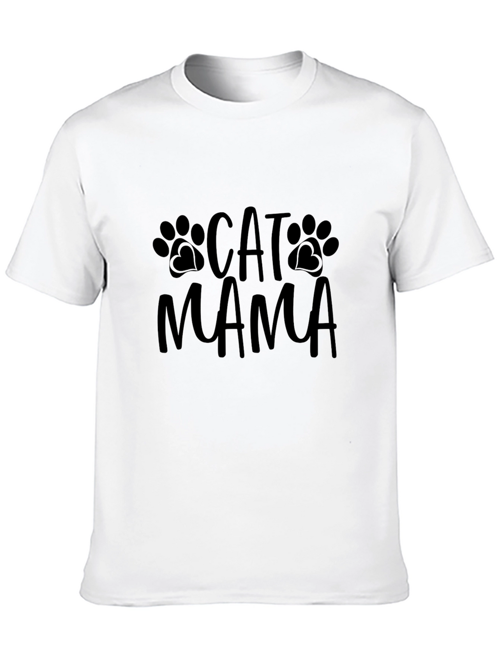 Cat Mama Graphic Tee - Black Casual Fit