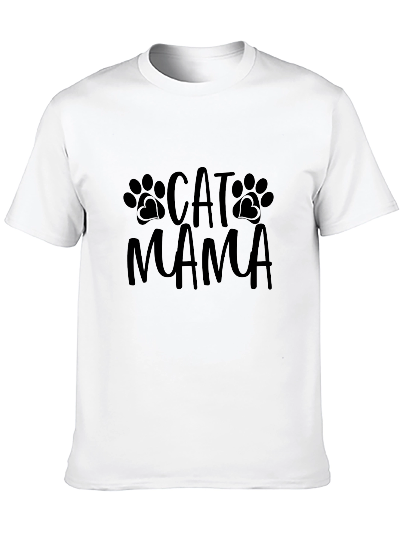 Cat Mama Graphic Tee - Black Casual Fit