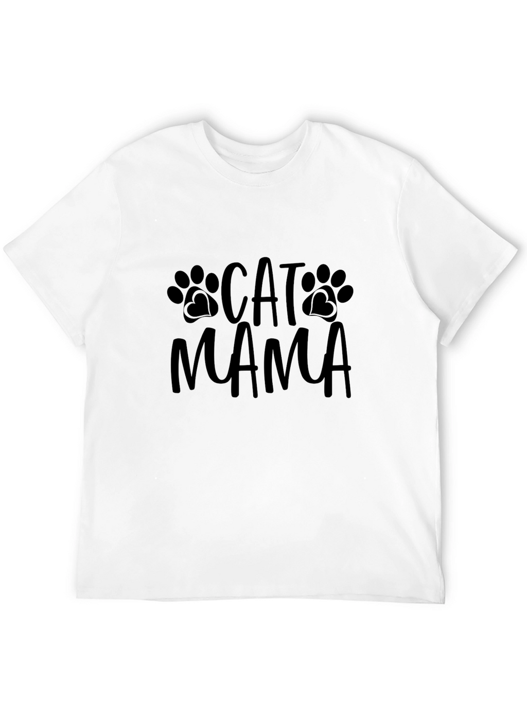 Cat Mama Graphic Tee - Black Casual Fit