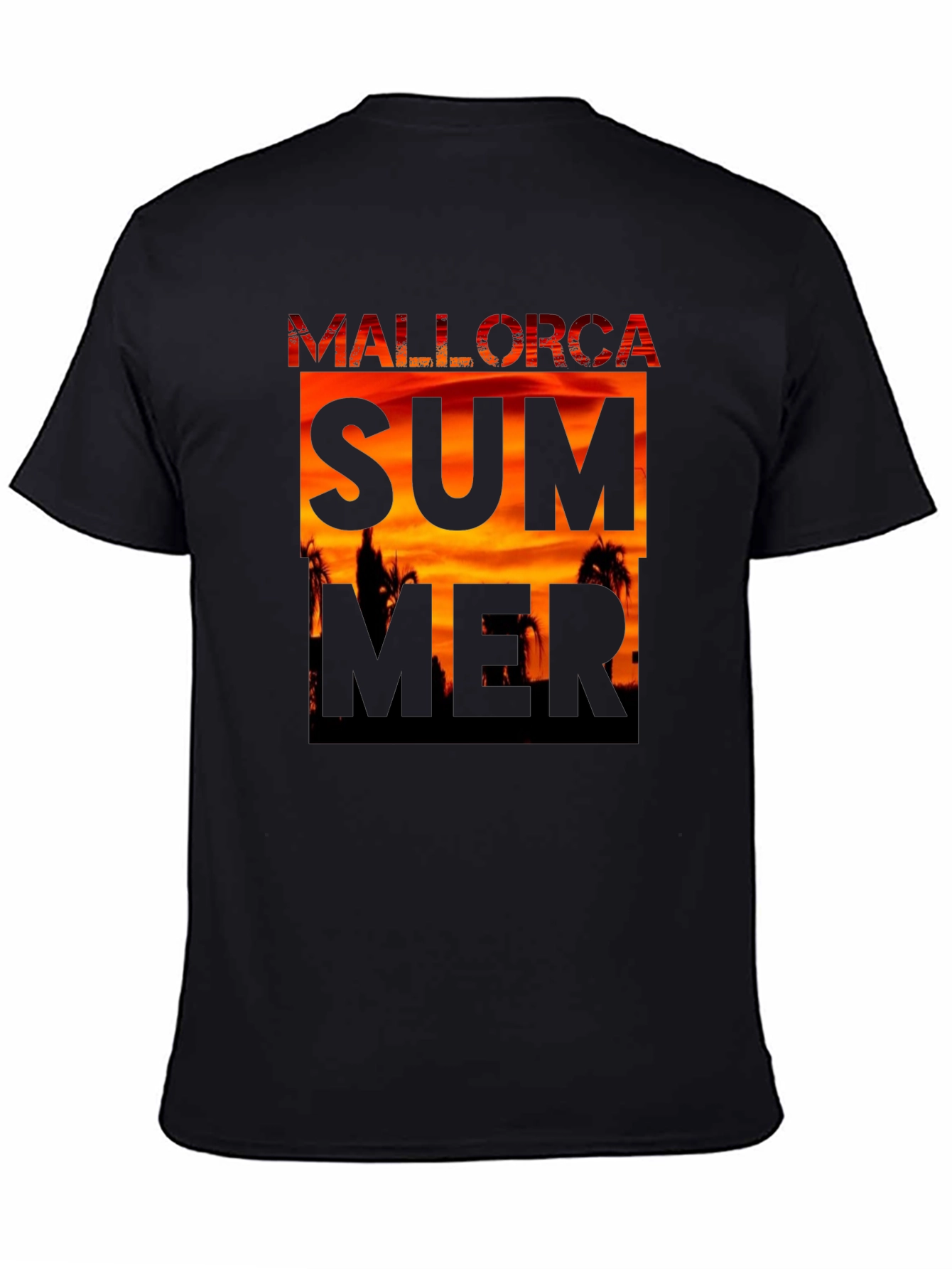 Mallorca Summer Graphic Tee - Black