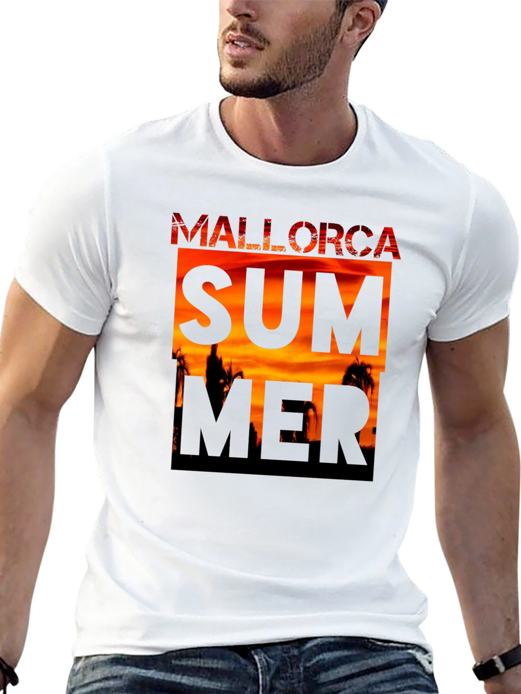 Mallorca Summer Graphic Tee - Black