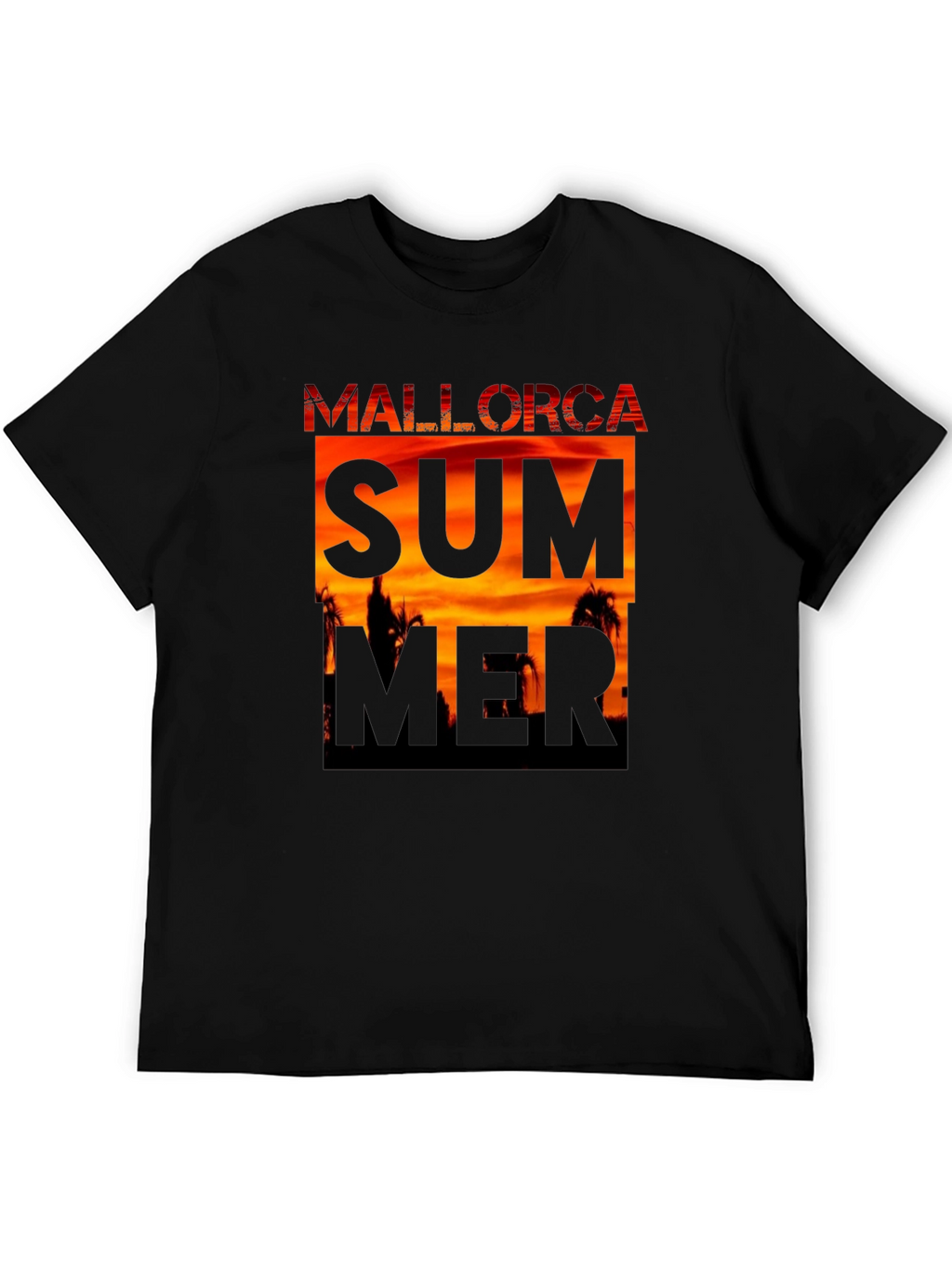 Mallorca Summer Graphic Tee - Black