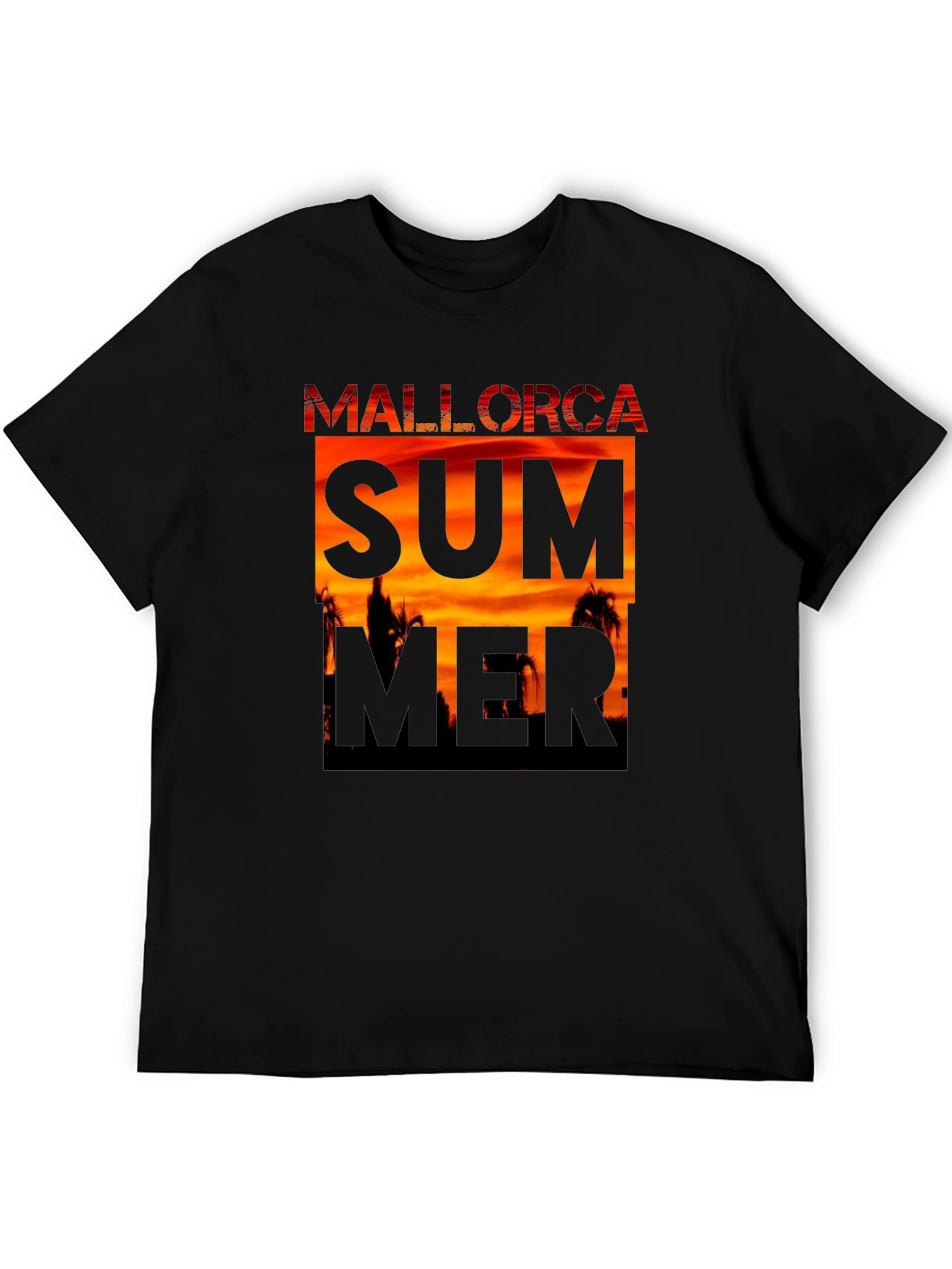 Mallorca Summer Graphic Tee - Black