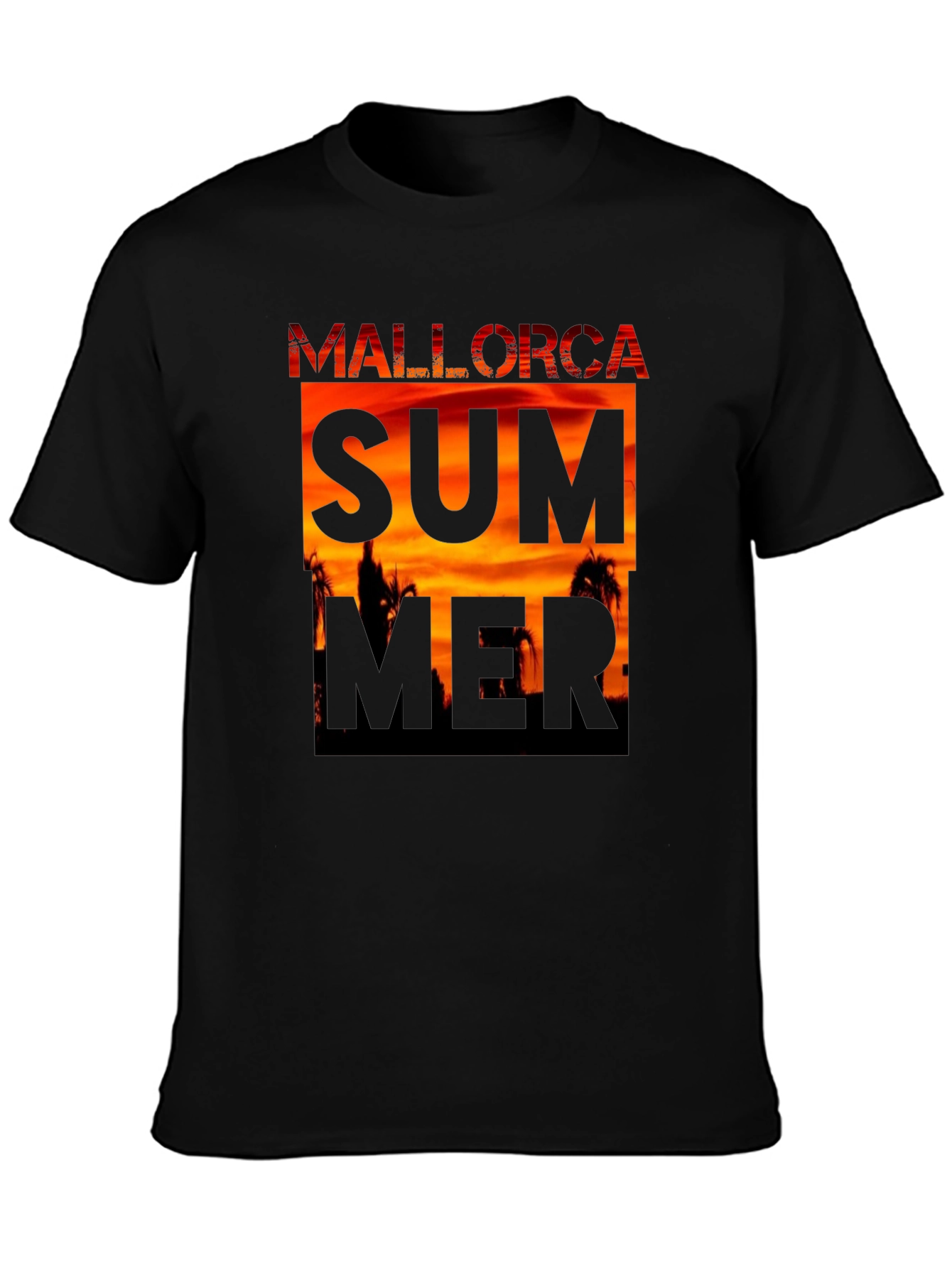 Mallorca Summer Graphic Tee - Black