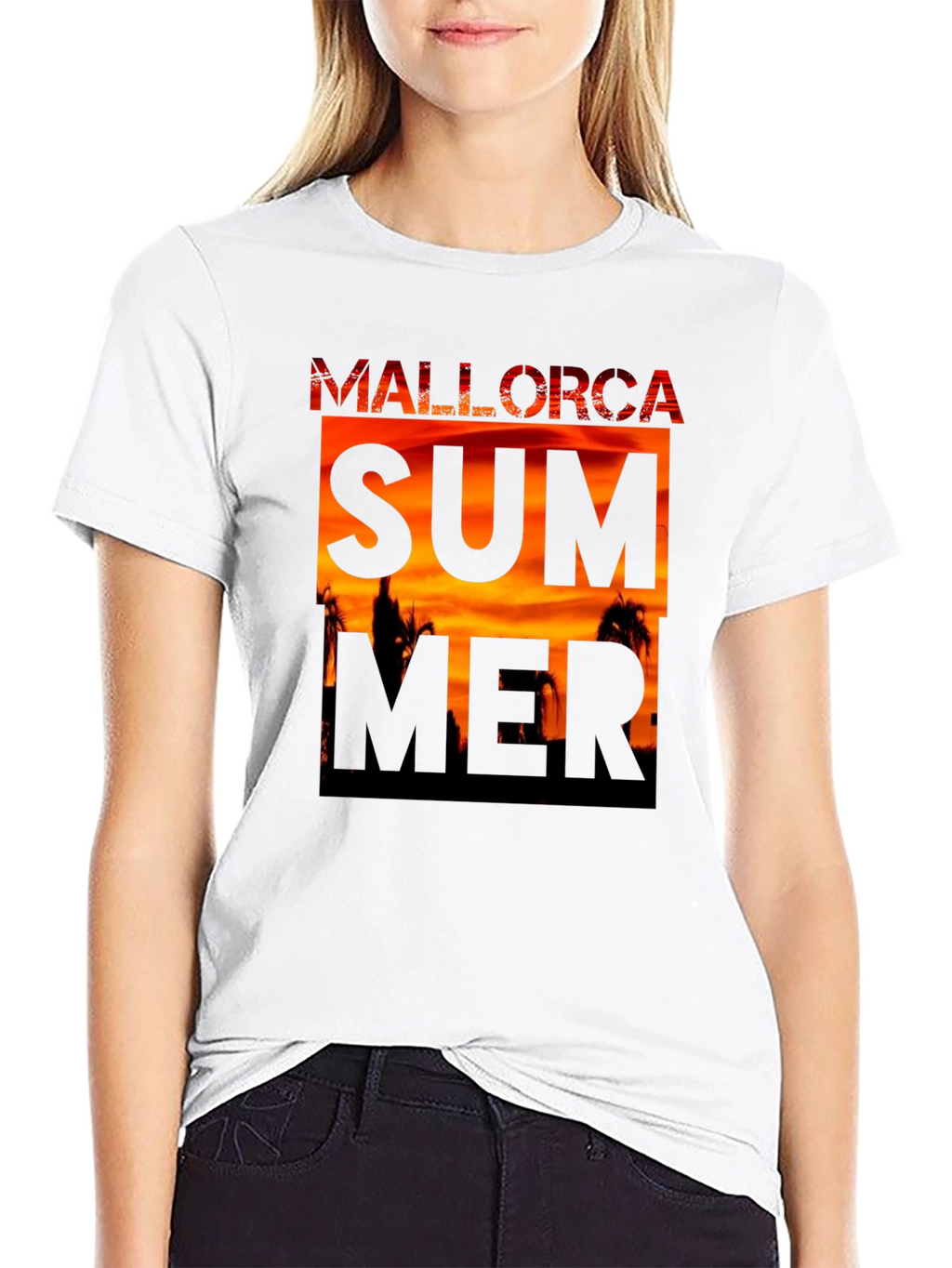 Mallorca Summer Graphic Tee - Black