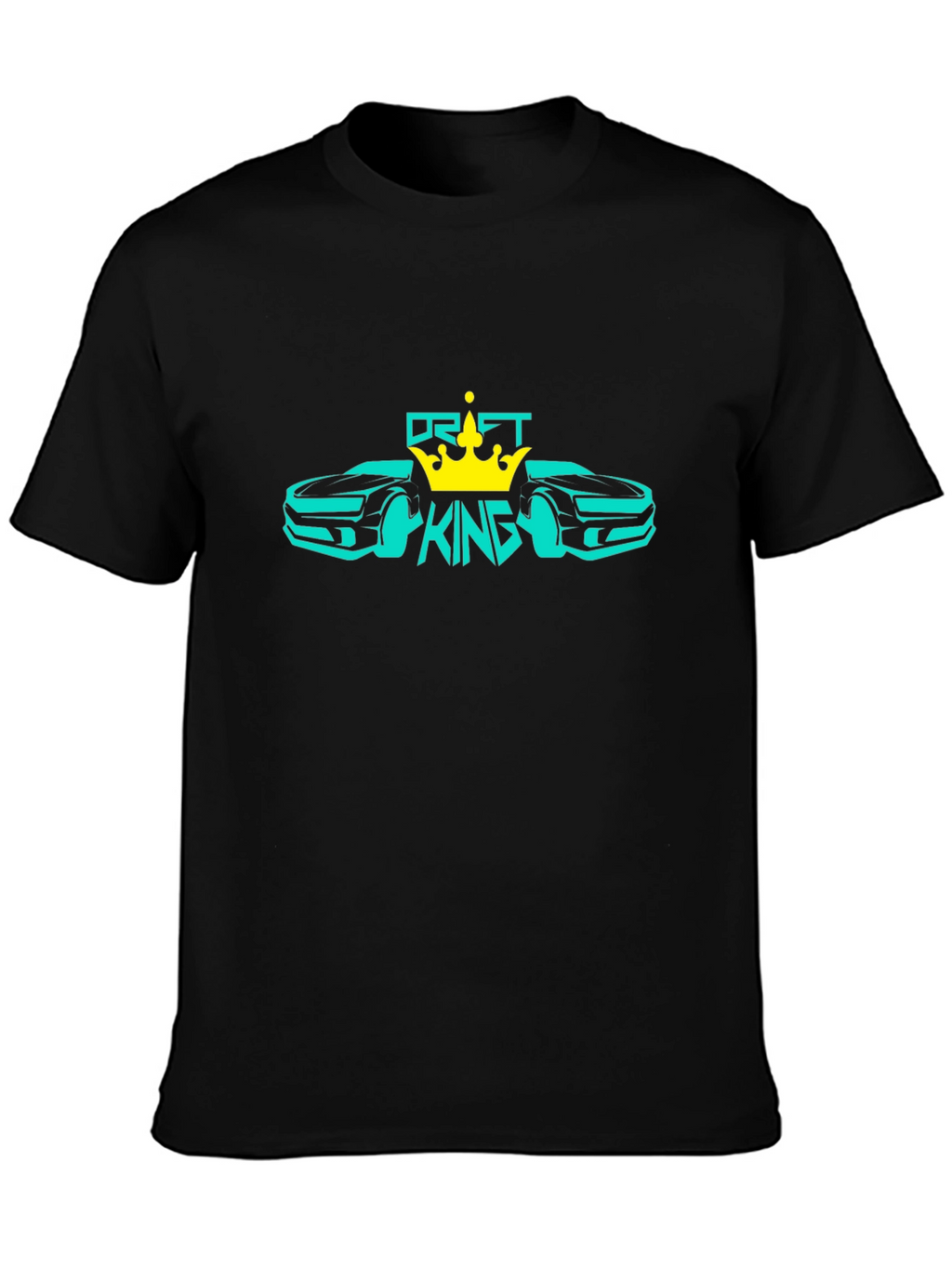 Drift King Black T-Shirt Car Design