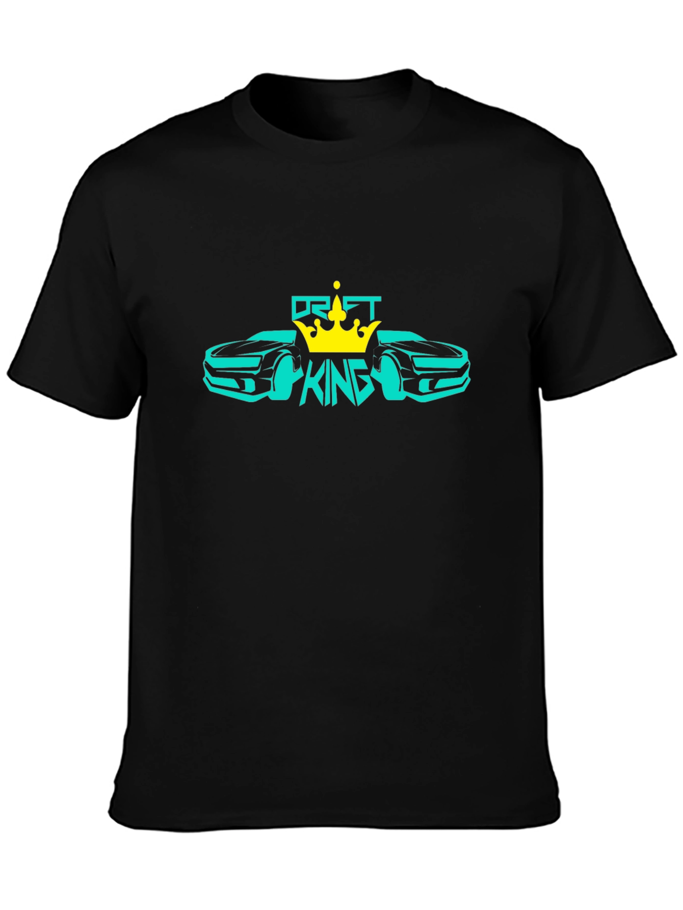 Drift King Black T-Shirt Car Design