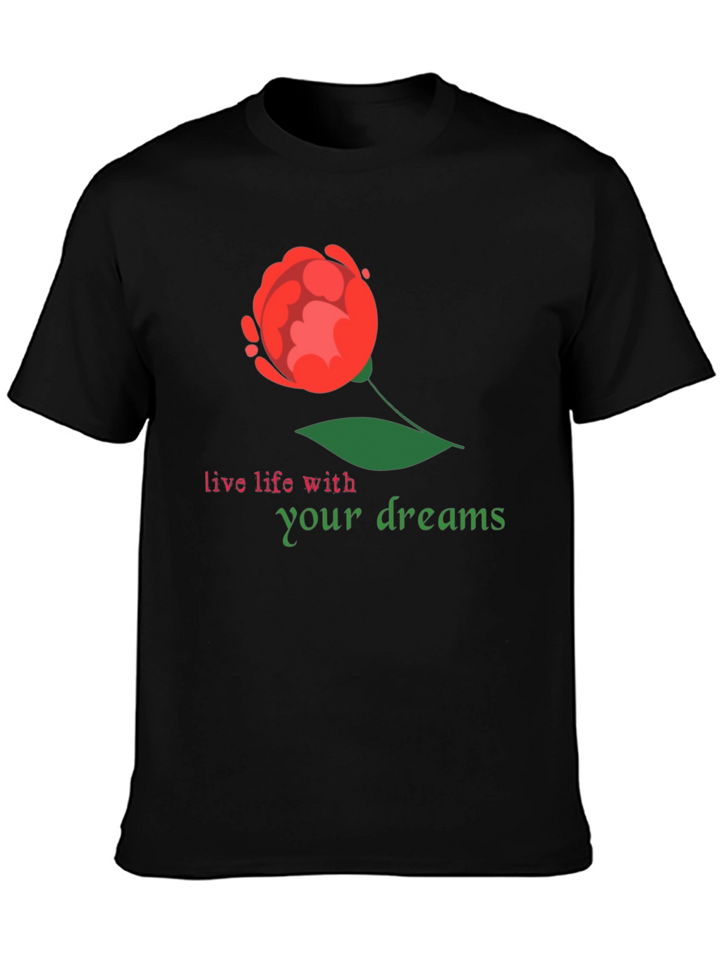 Dream Life Black Graphic T-Shirt