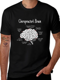 Chiropractors Brain Funny Graphic T-Shirt