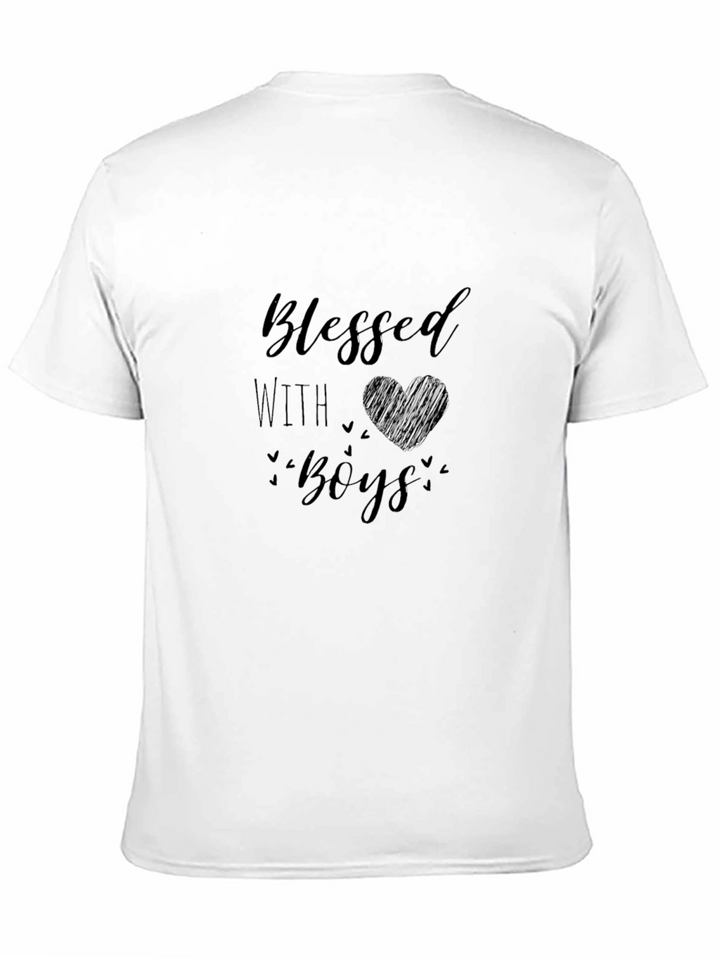 Blessed With Boys T-Shirt - Heart Design