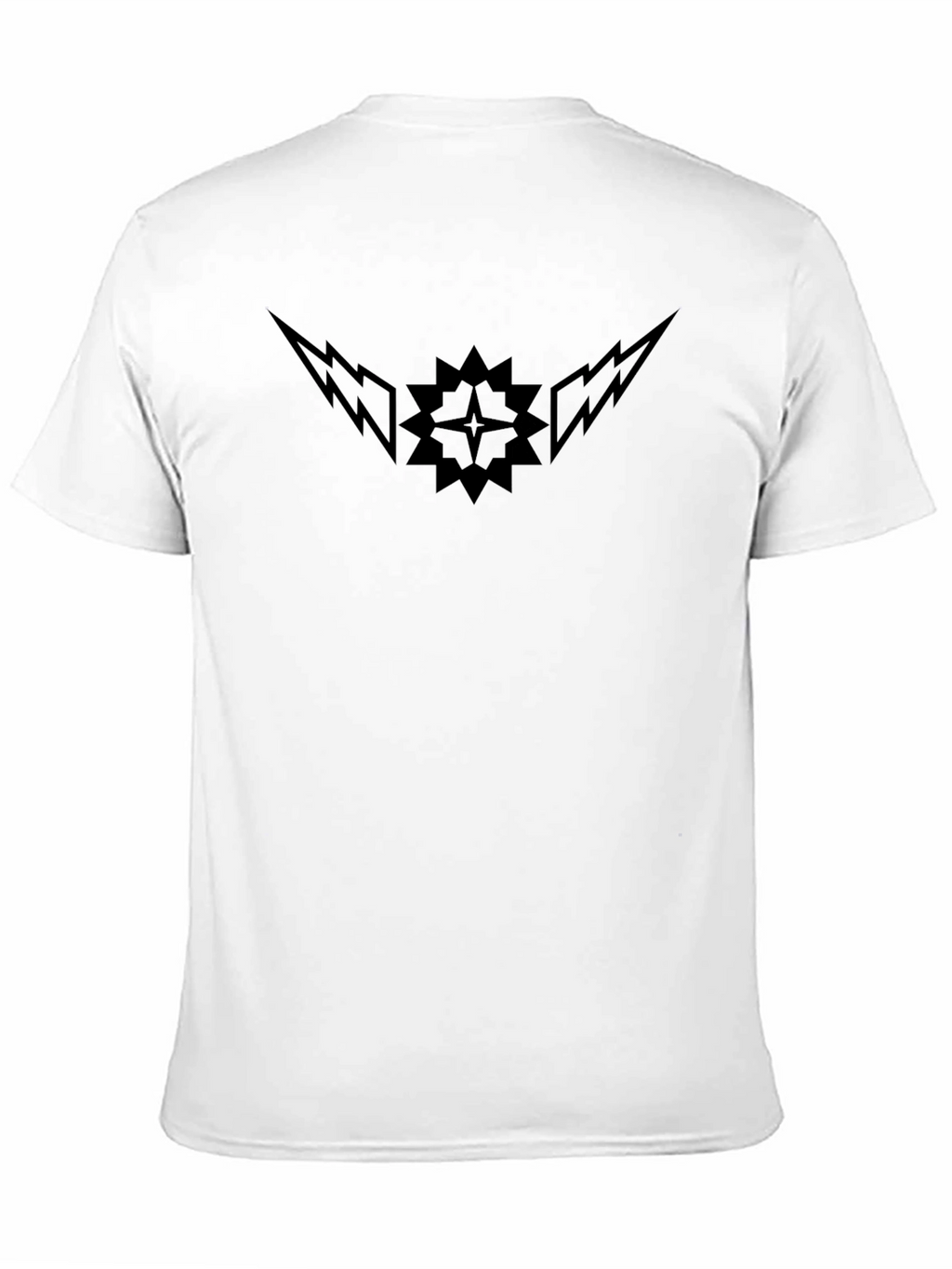 Black Graphic Tee - Lightning Star Design