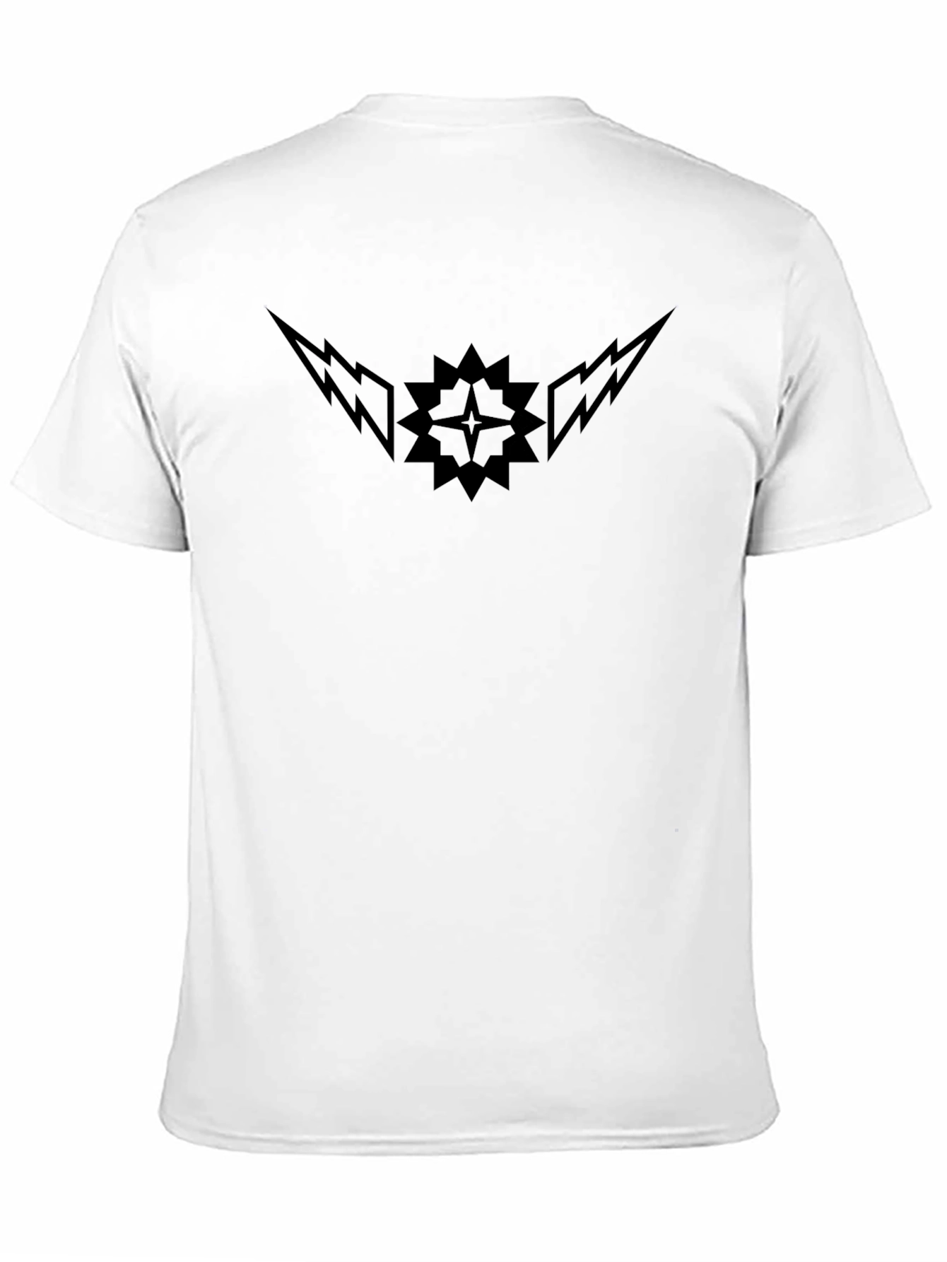 Black Graphic Tee - Lightning Star Design