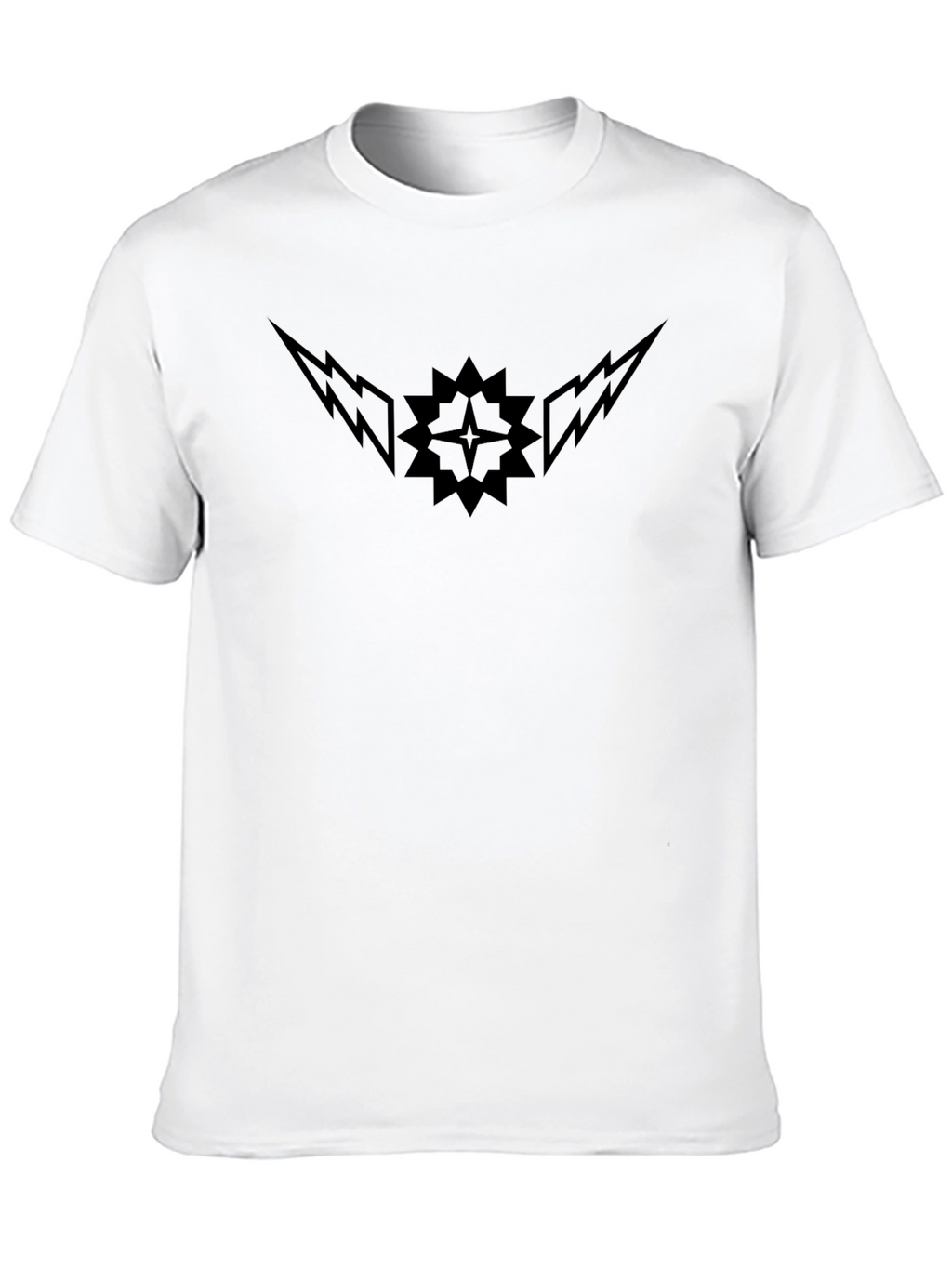 Black Graphic Tee - Lightning Star Design