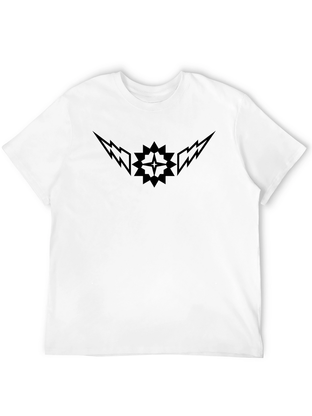 Black Graphic Tee - Lightning Star Design