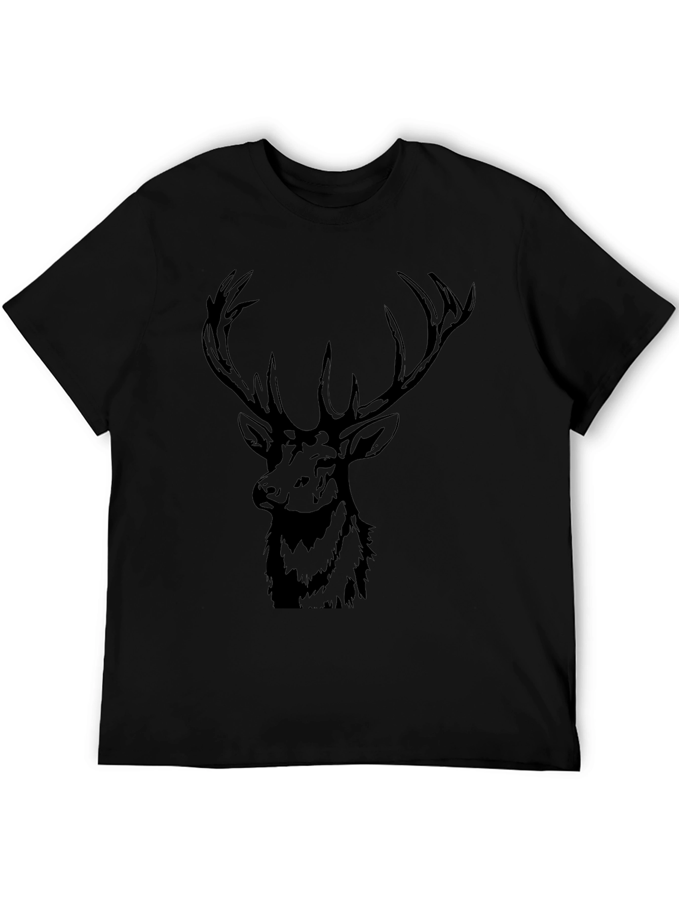 Black Deer Graphic T-Shirt