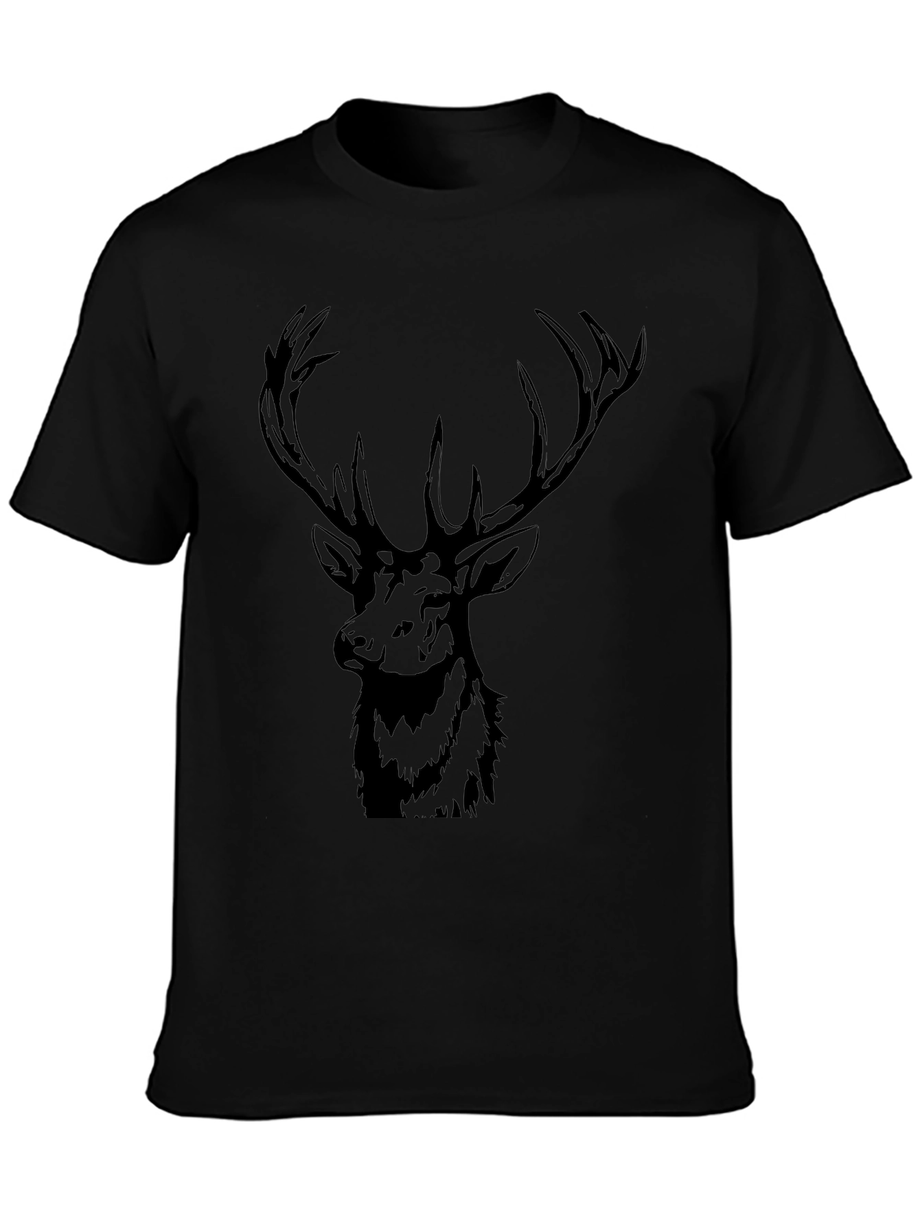 Black Deer Graphic T-Shirt