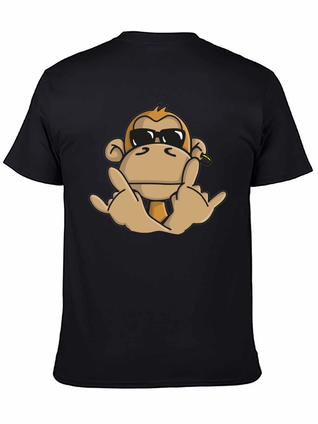 Cool Monkey Graphic T-Shirt - Black