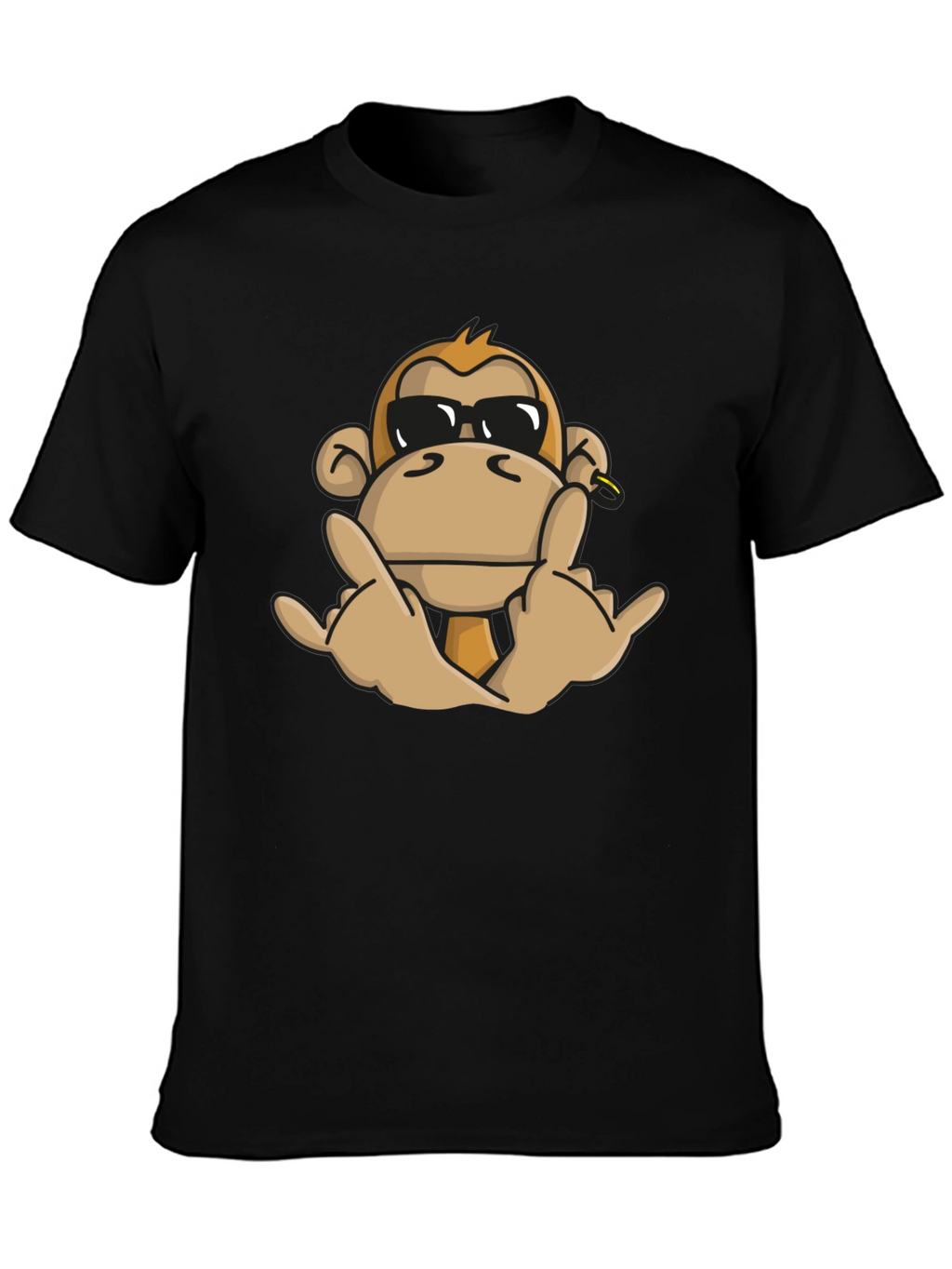 Cool Monkey Graphic T-Shirt - Black