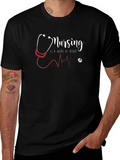 Nursing is a Work of Heart Graphic T-Shirt