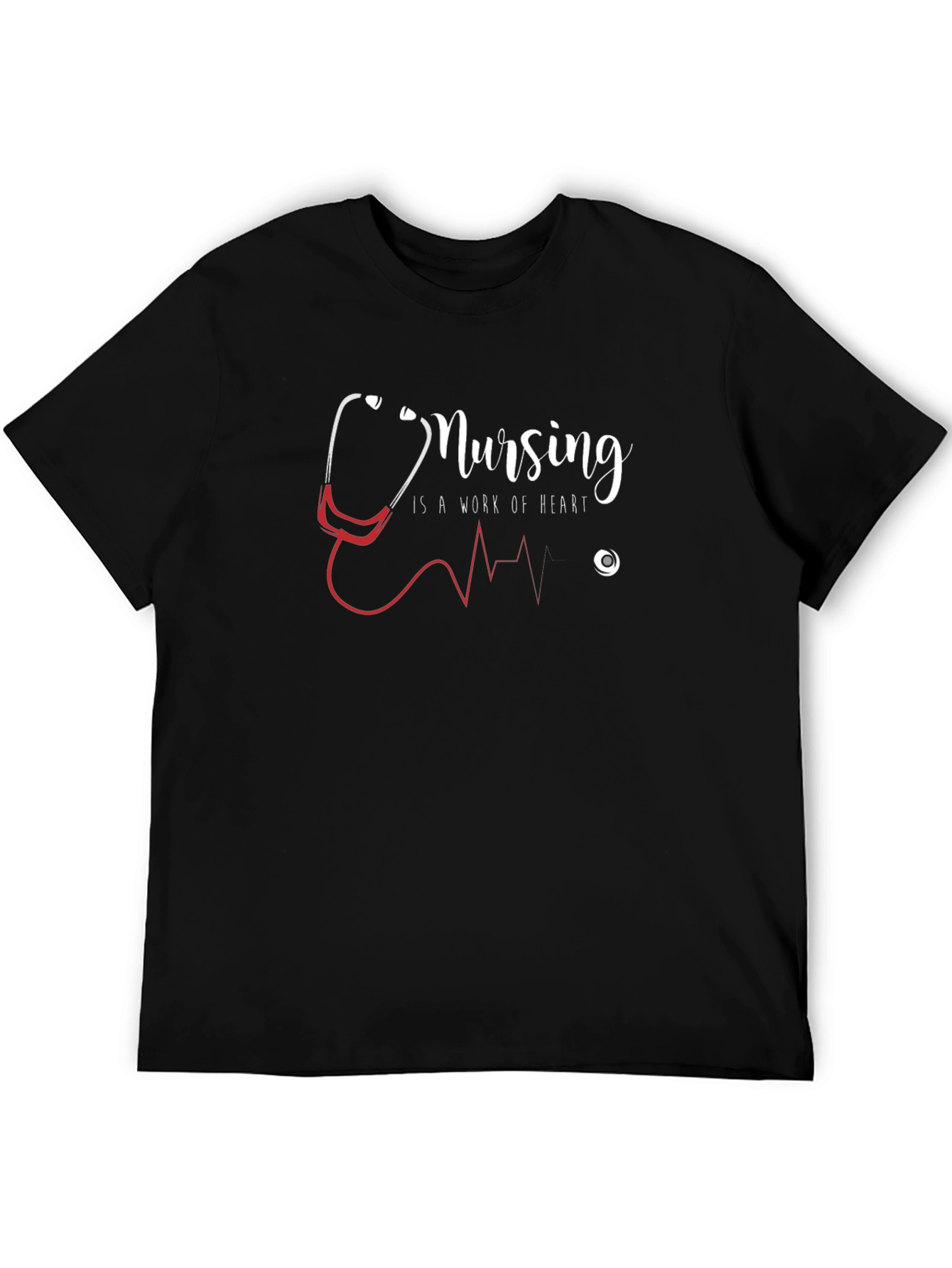 Nursing is a Work of Heart Graphic T-Shirt