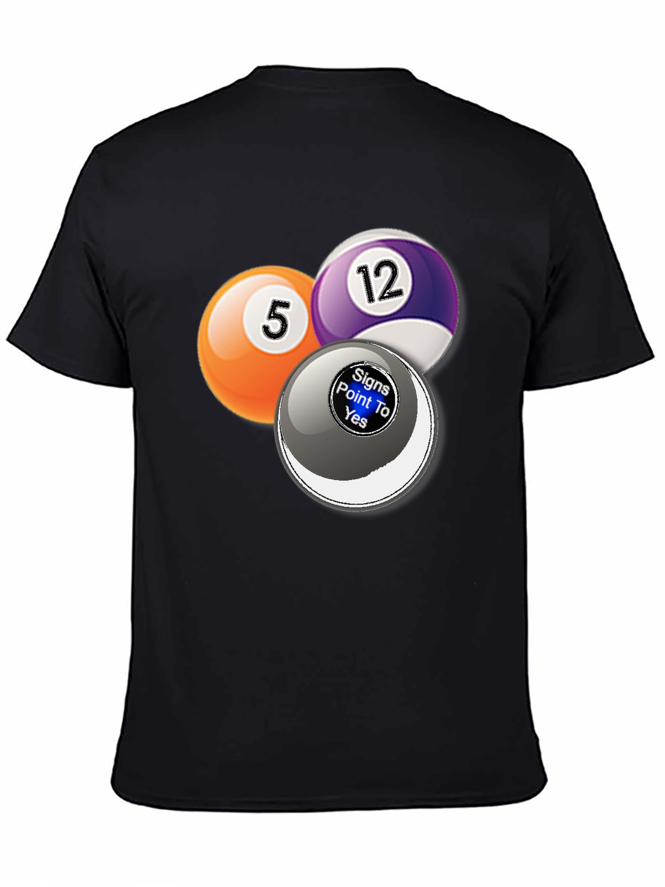 Billiards Graphic T-Shirt - Novelty Pool Ball Tee