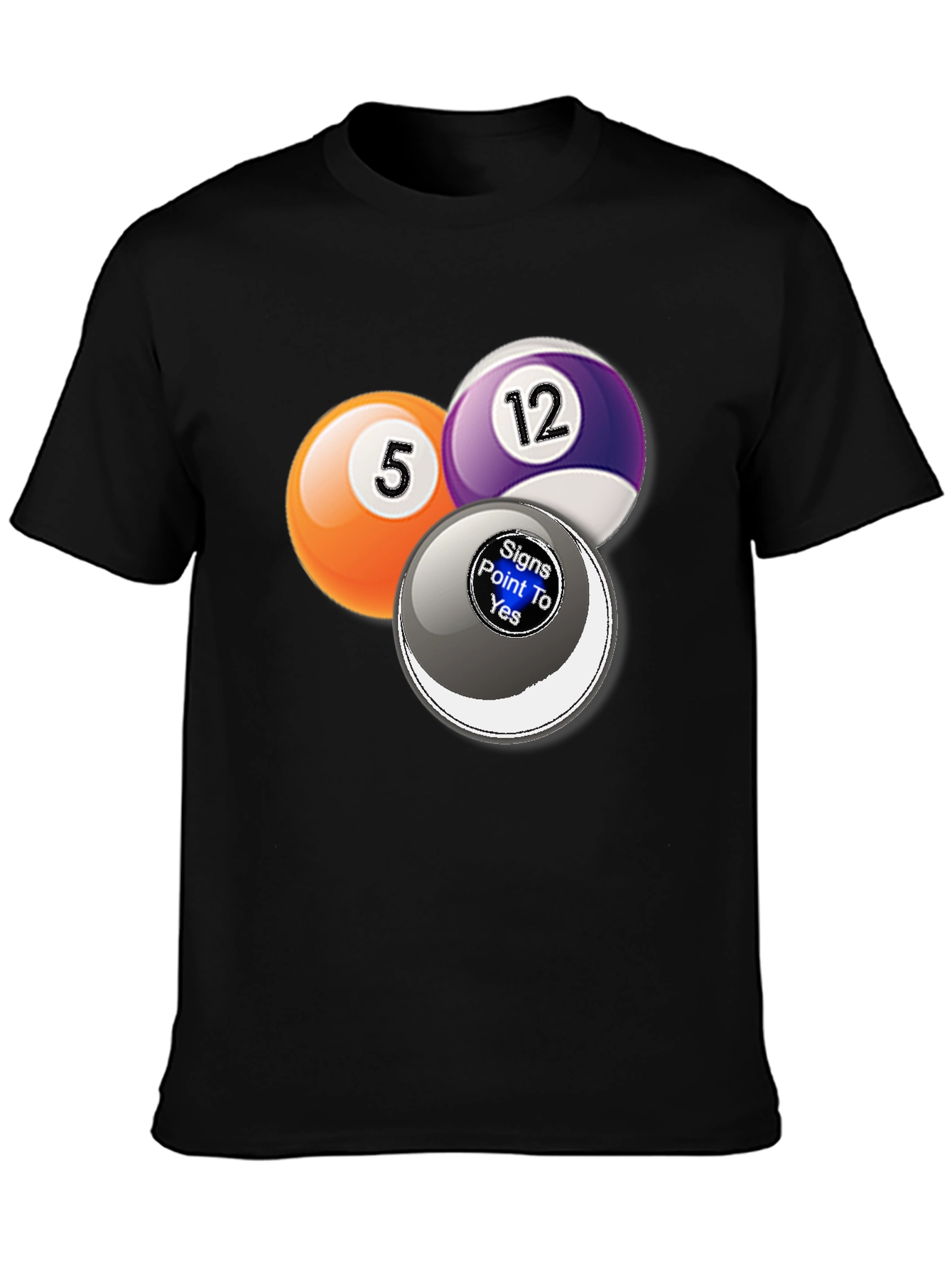 Billiards Graphic T-Shirt - Novelty Pool Ball Tee